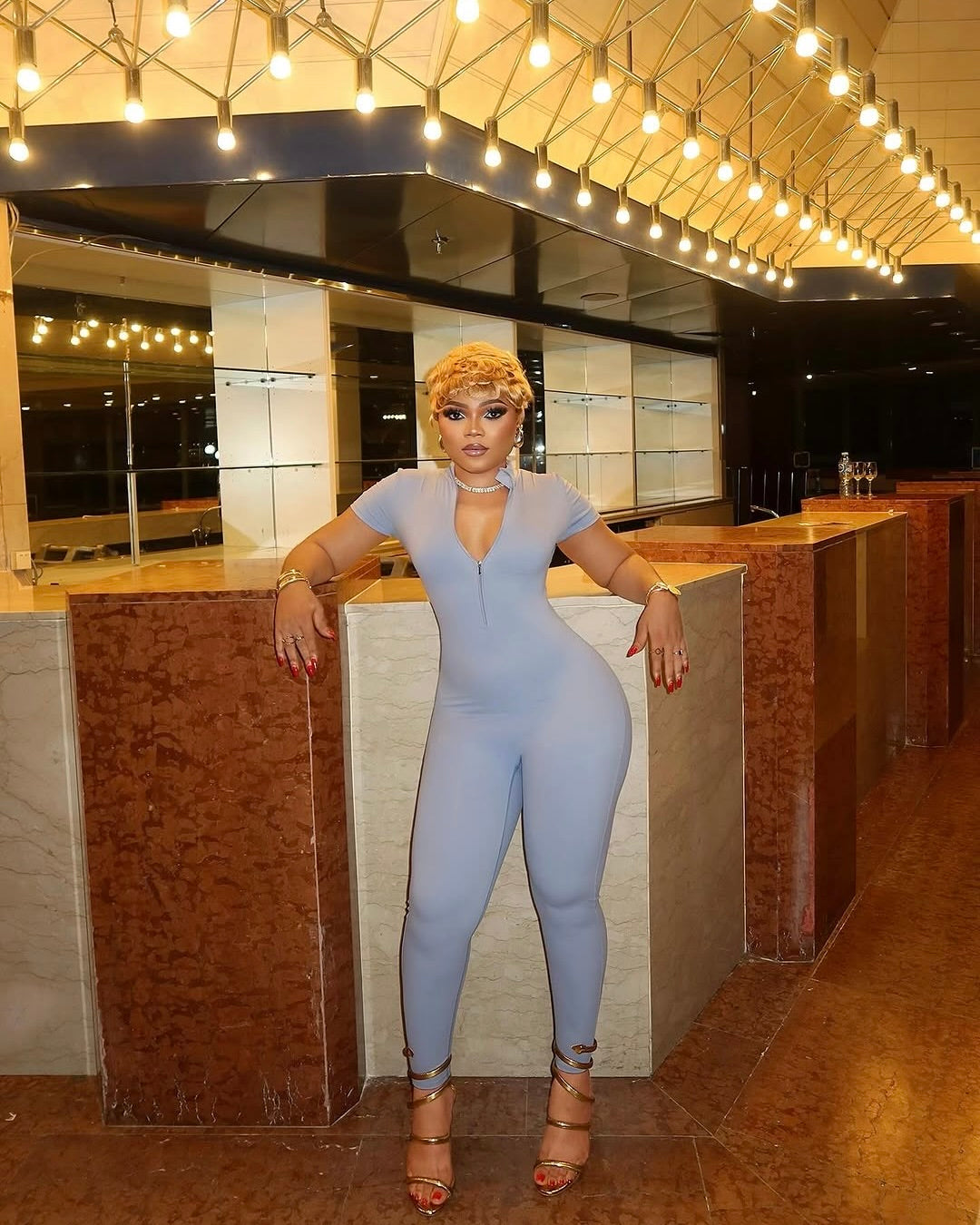 Tessa Zip-Up Bodycon Jumpsuit