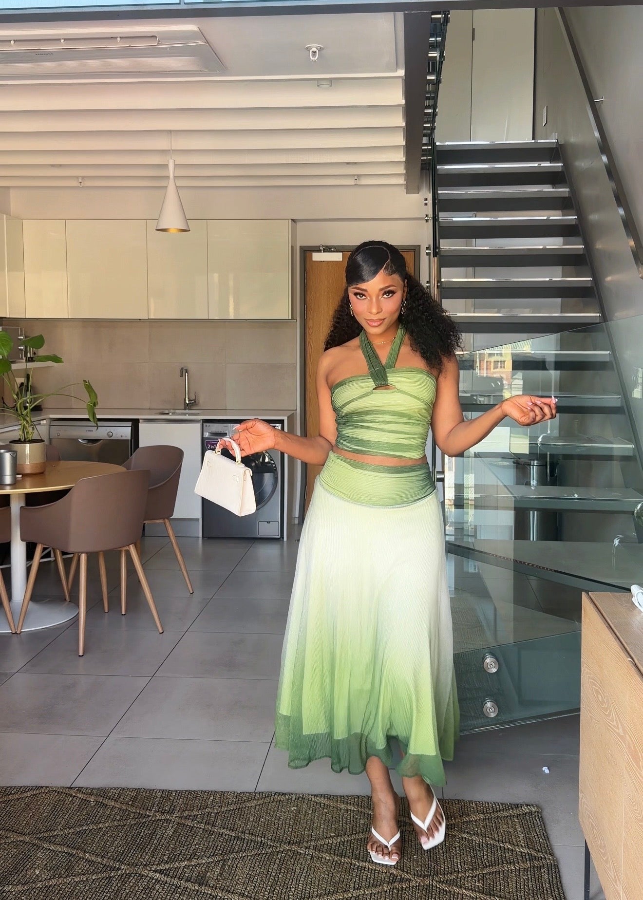 Marisol Ivory Two-Piece Maxi Set