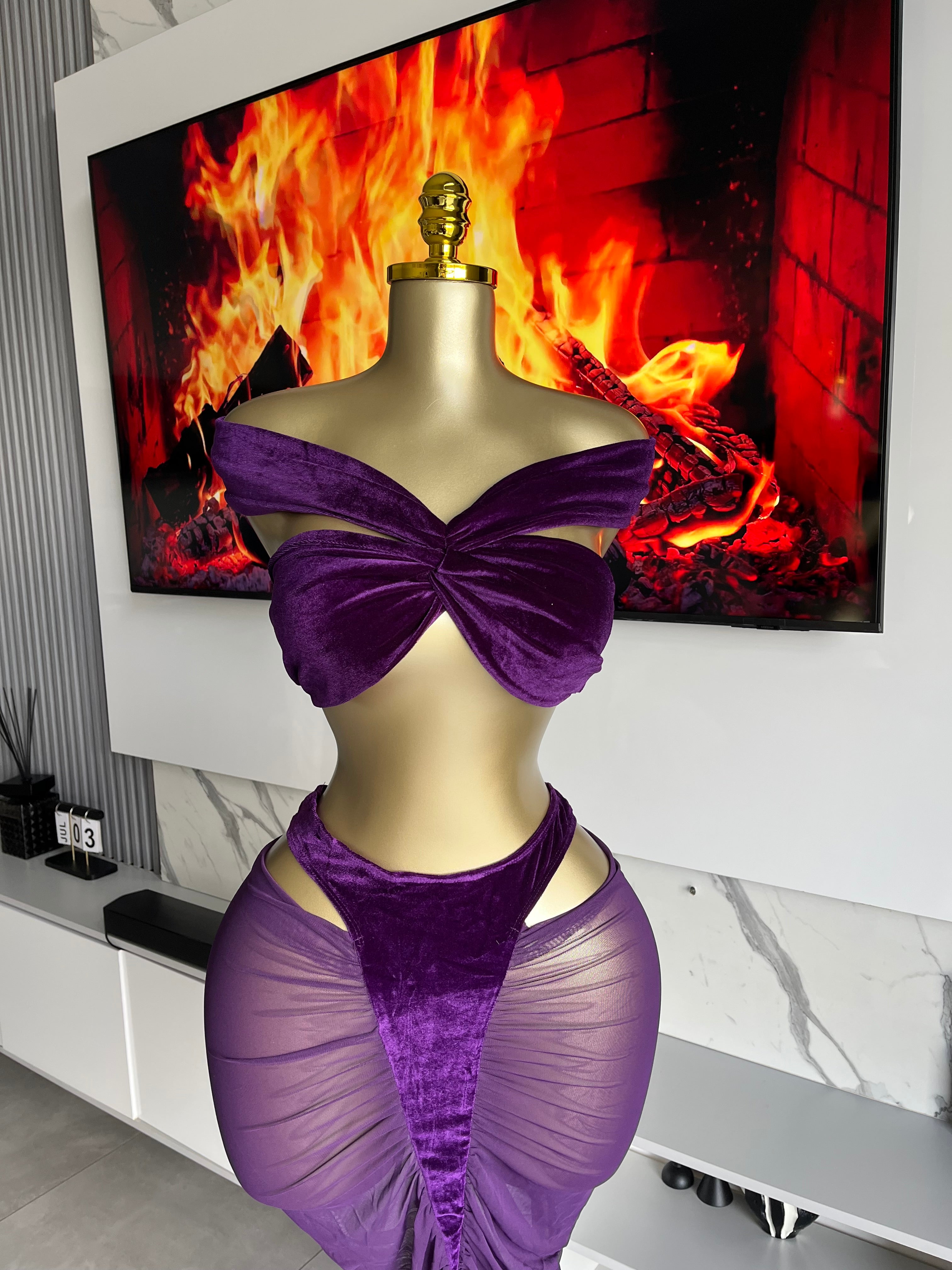 Kiaro Sheer Ruched Skirt Set
