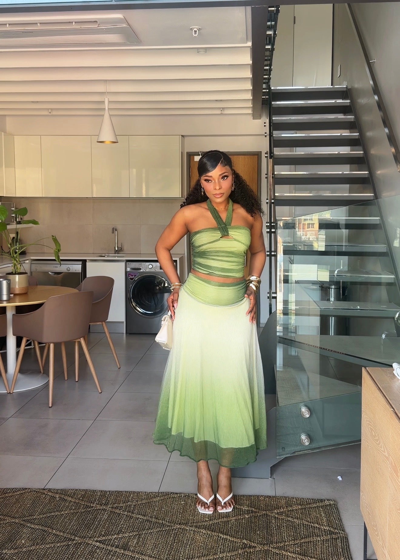 Marisol Ivory Two-Piece Maxi Set