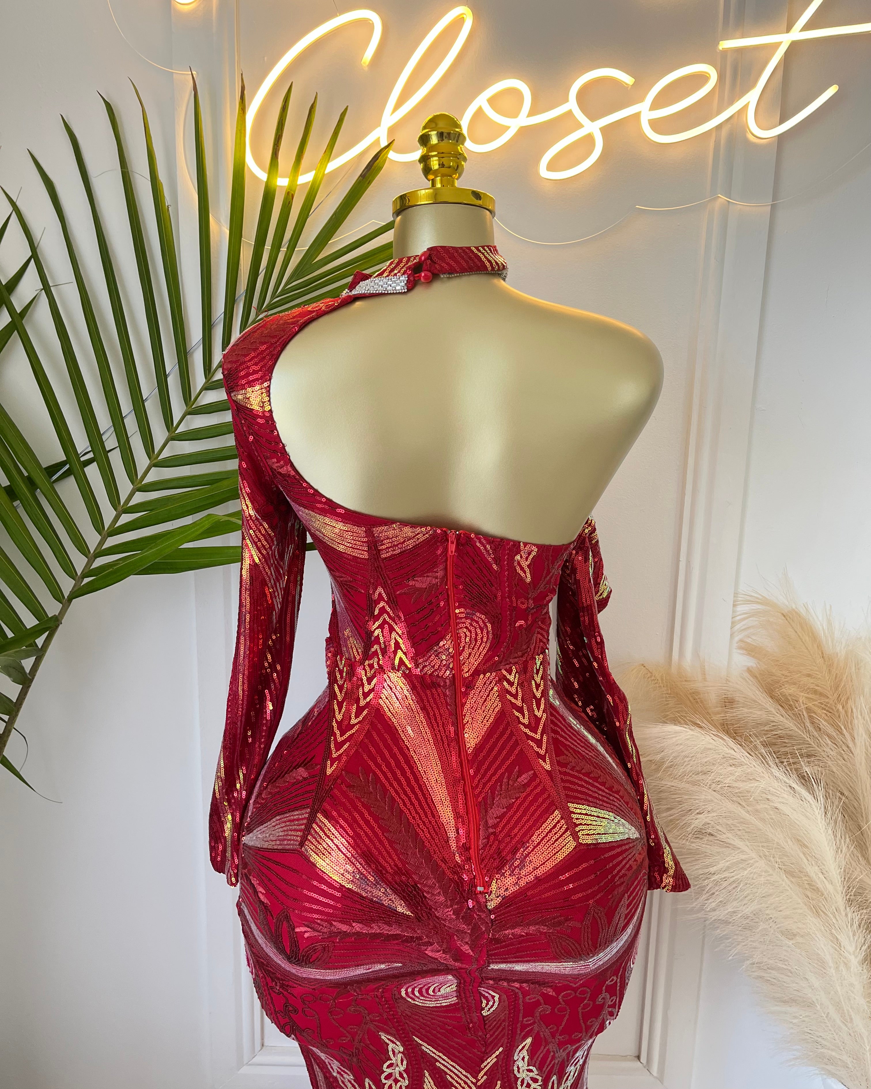 Glammed Up Embellished Maxi Dress