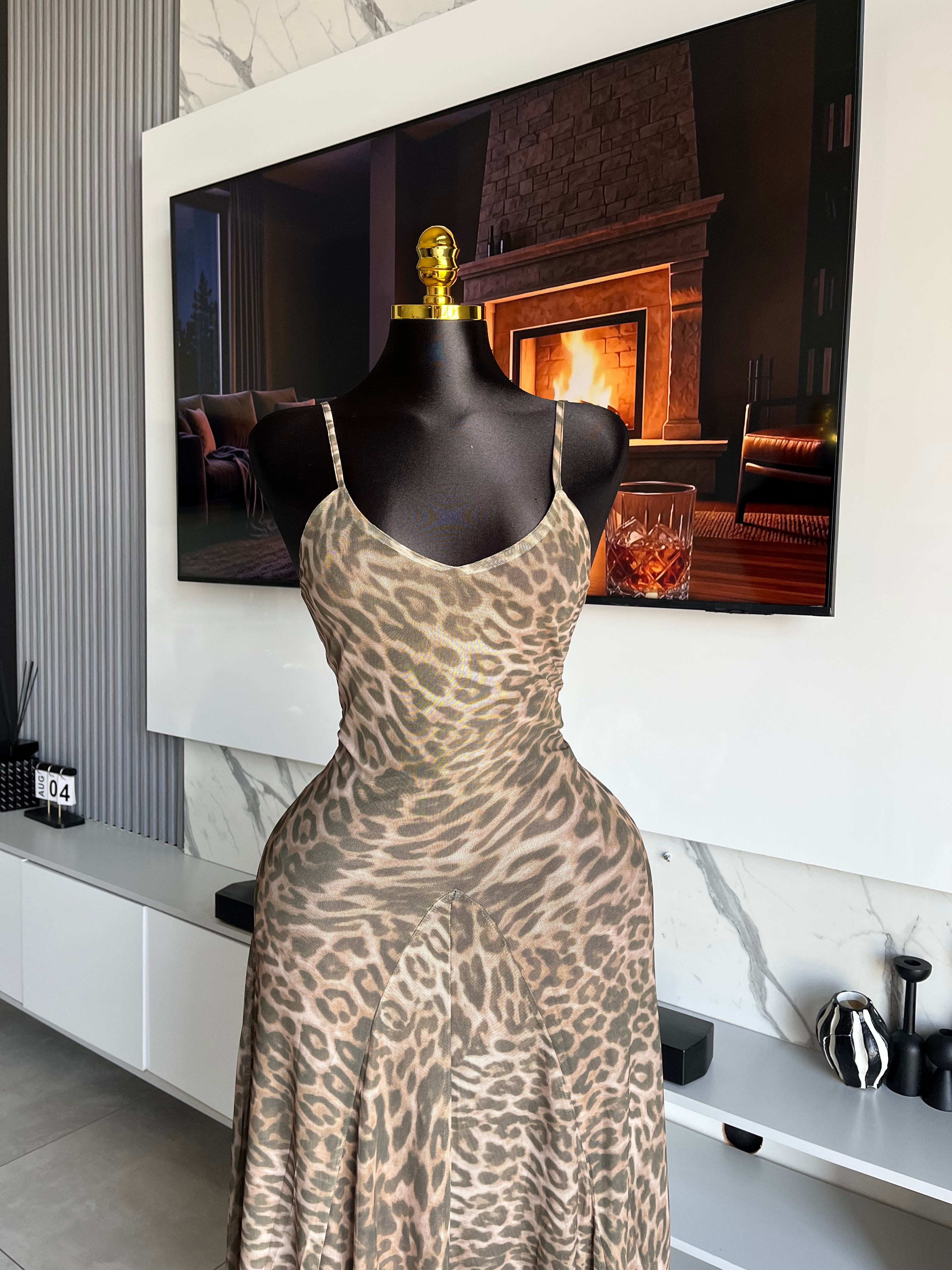 Sunray Leopard Print Maxi Dress