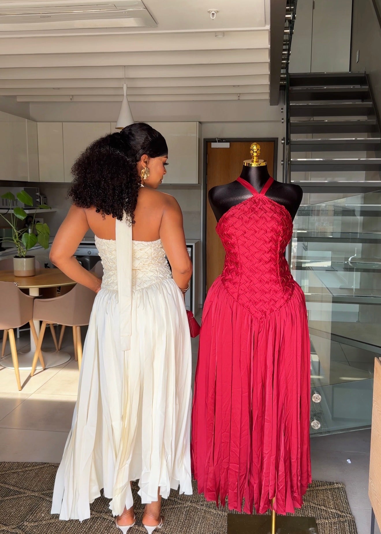 Amara Woven Halter Maxi Dress