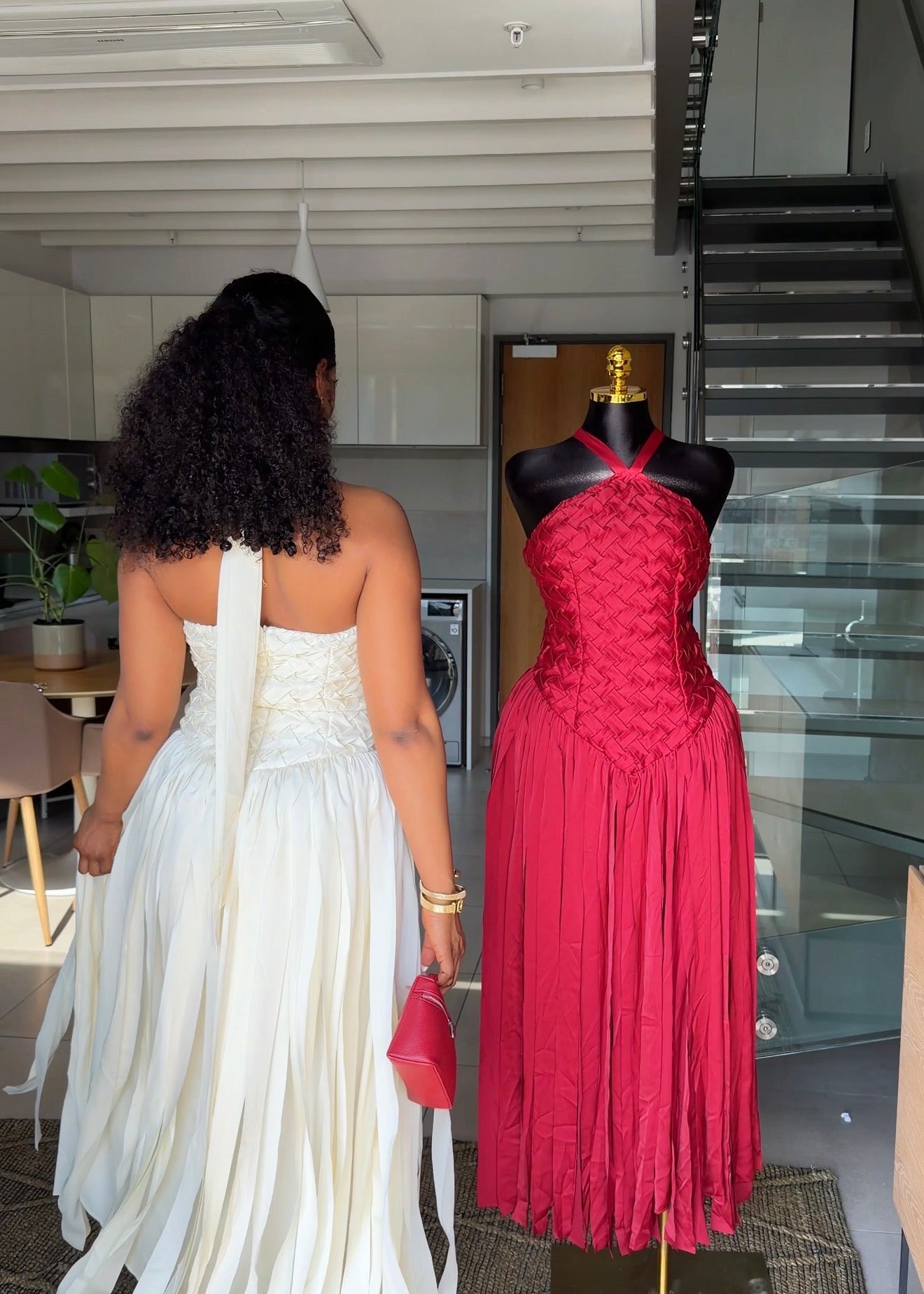 Amara Woven Halter Maxi Dress