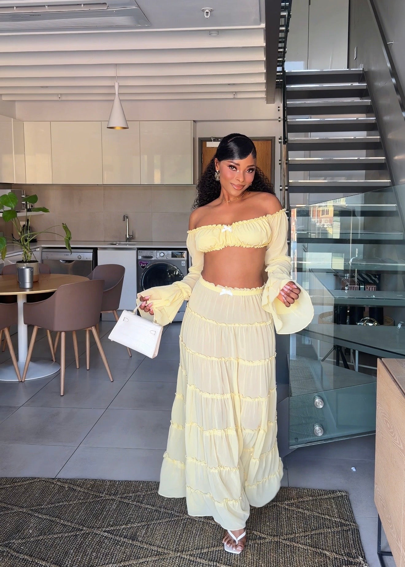 Isla Ivory Two-Piece Maxi Set
