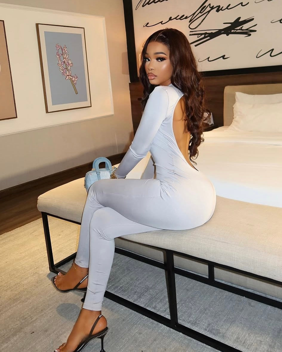 Brie Deep Plunge Jumpsuit