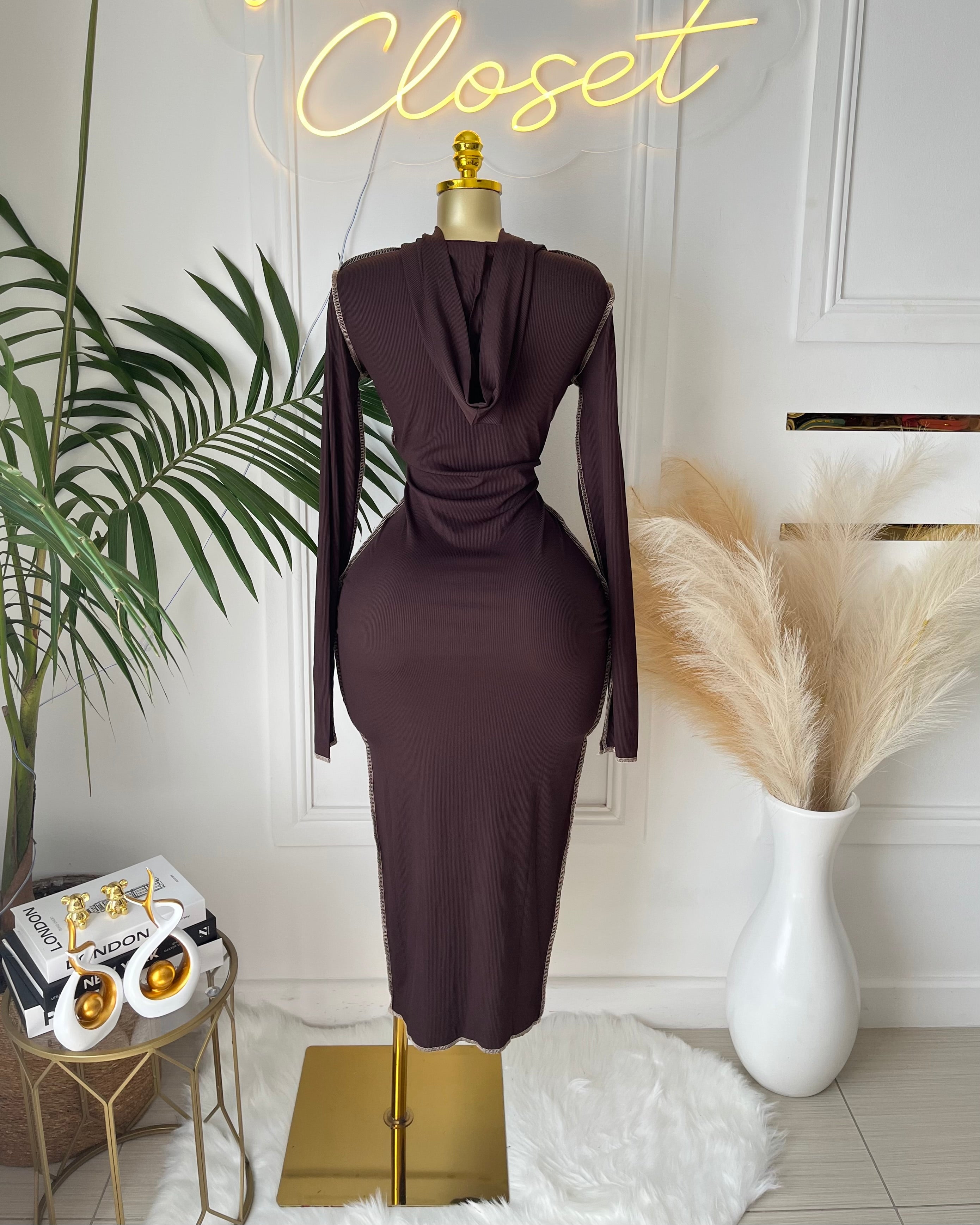No Drama Hoodie Midi Dress