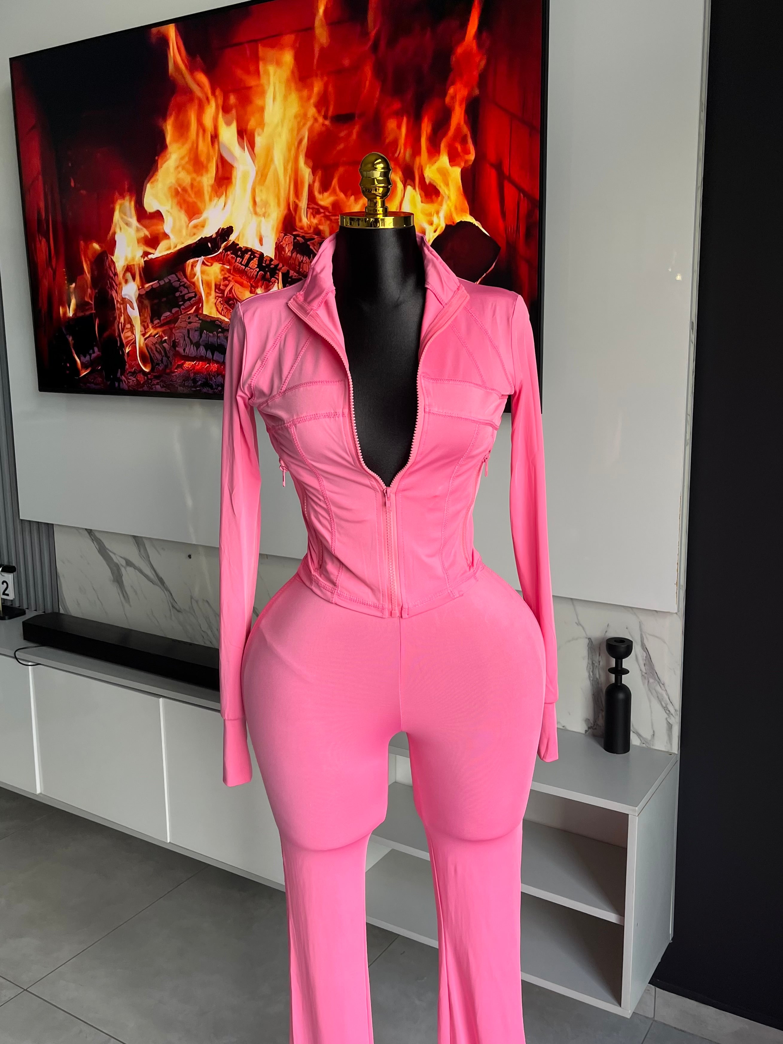 Nova Zip-Up Flare Pant Set
