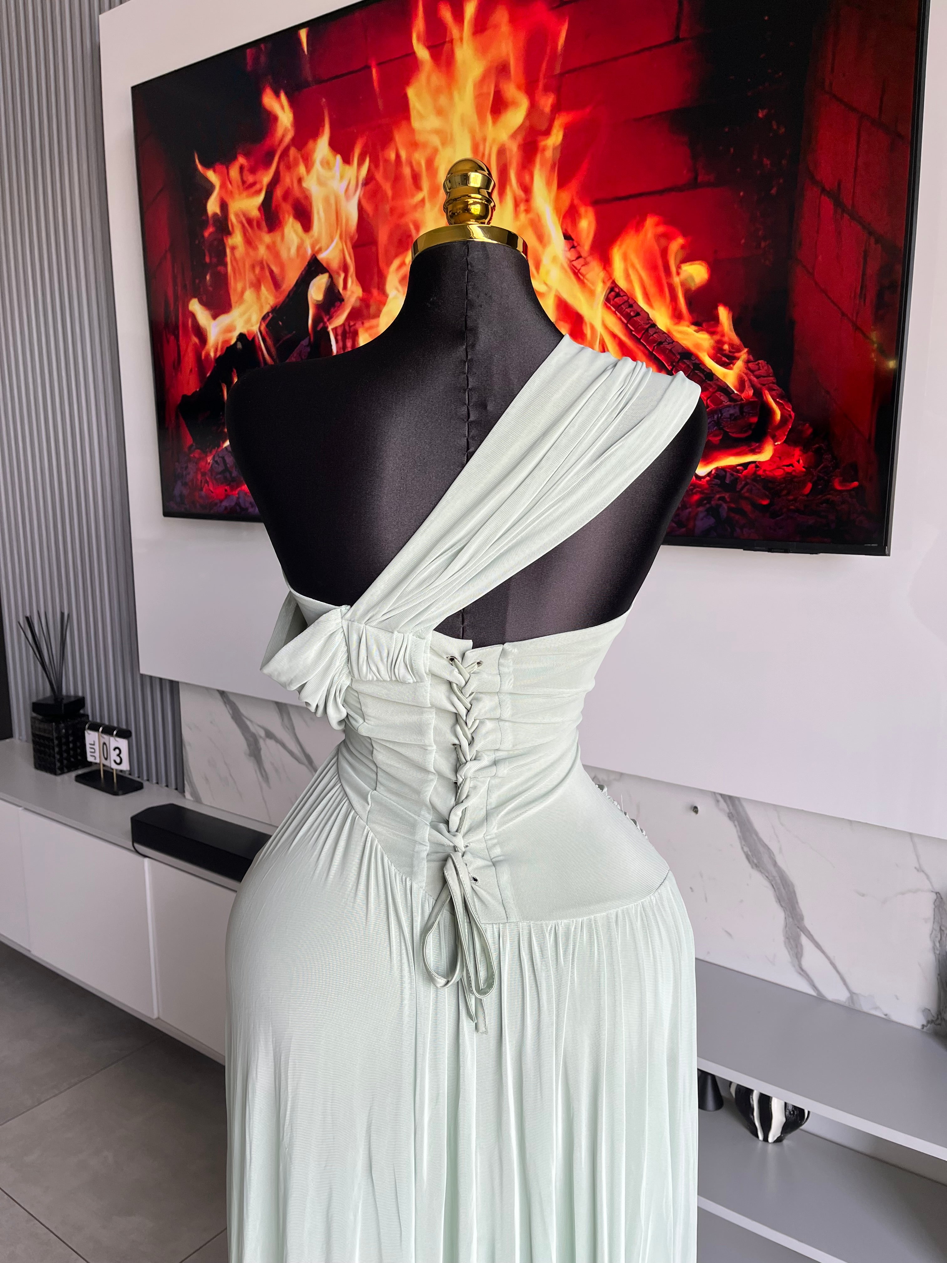 Riviera Pleated Maxi Dress
