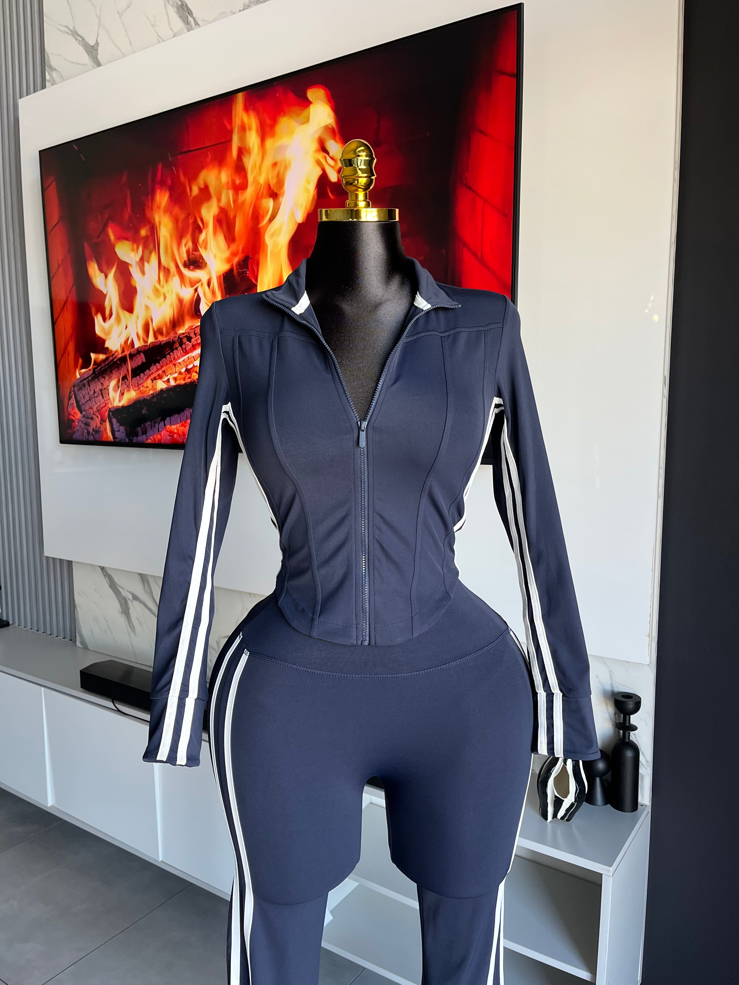 Gone Stripe Track Pant Set