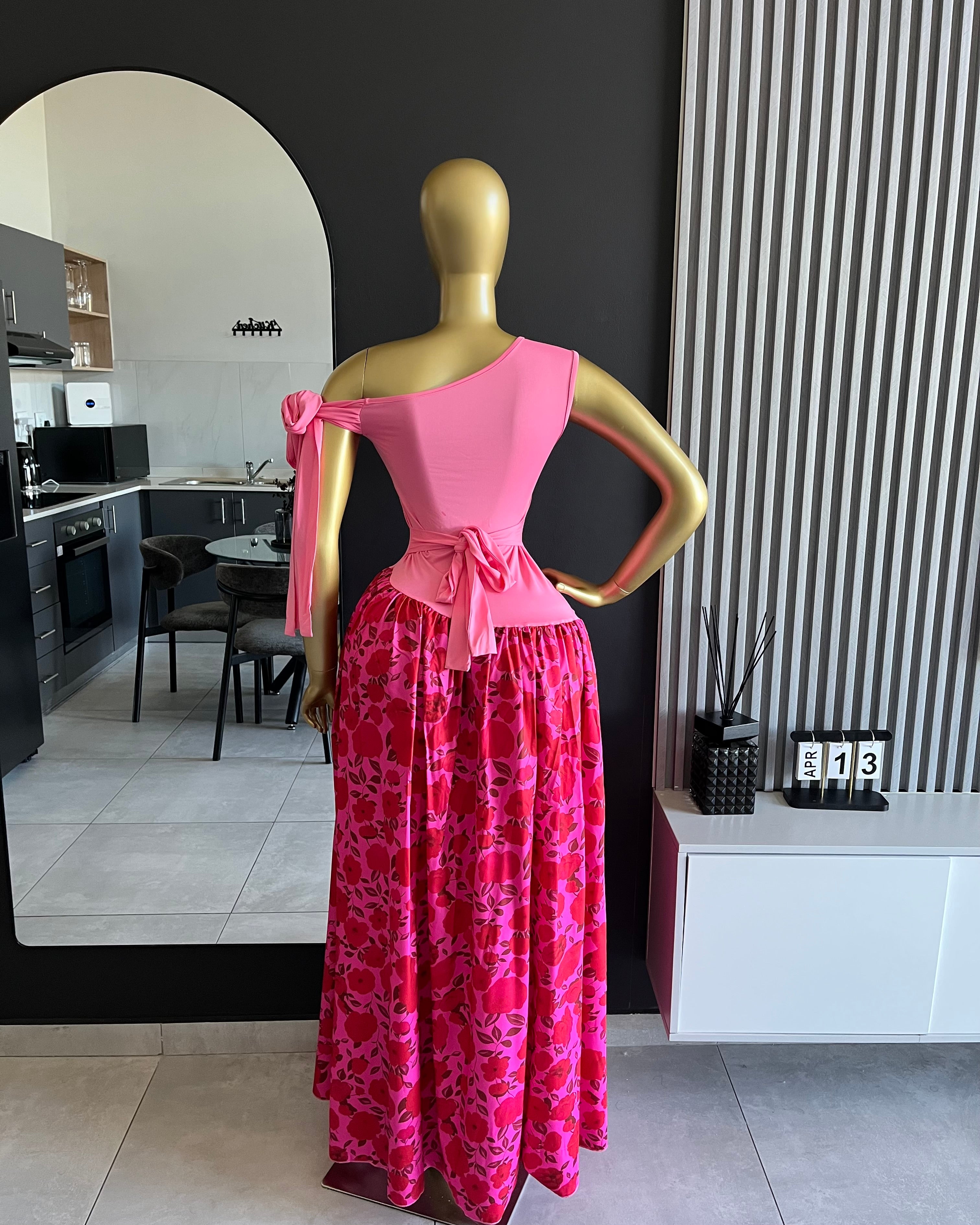Gigi One Shoulder Floral Maxi Dress