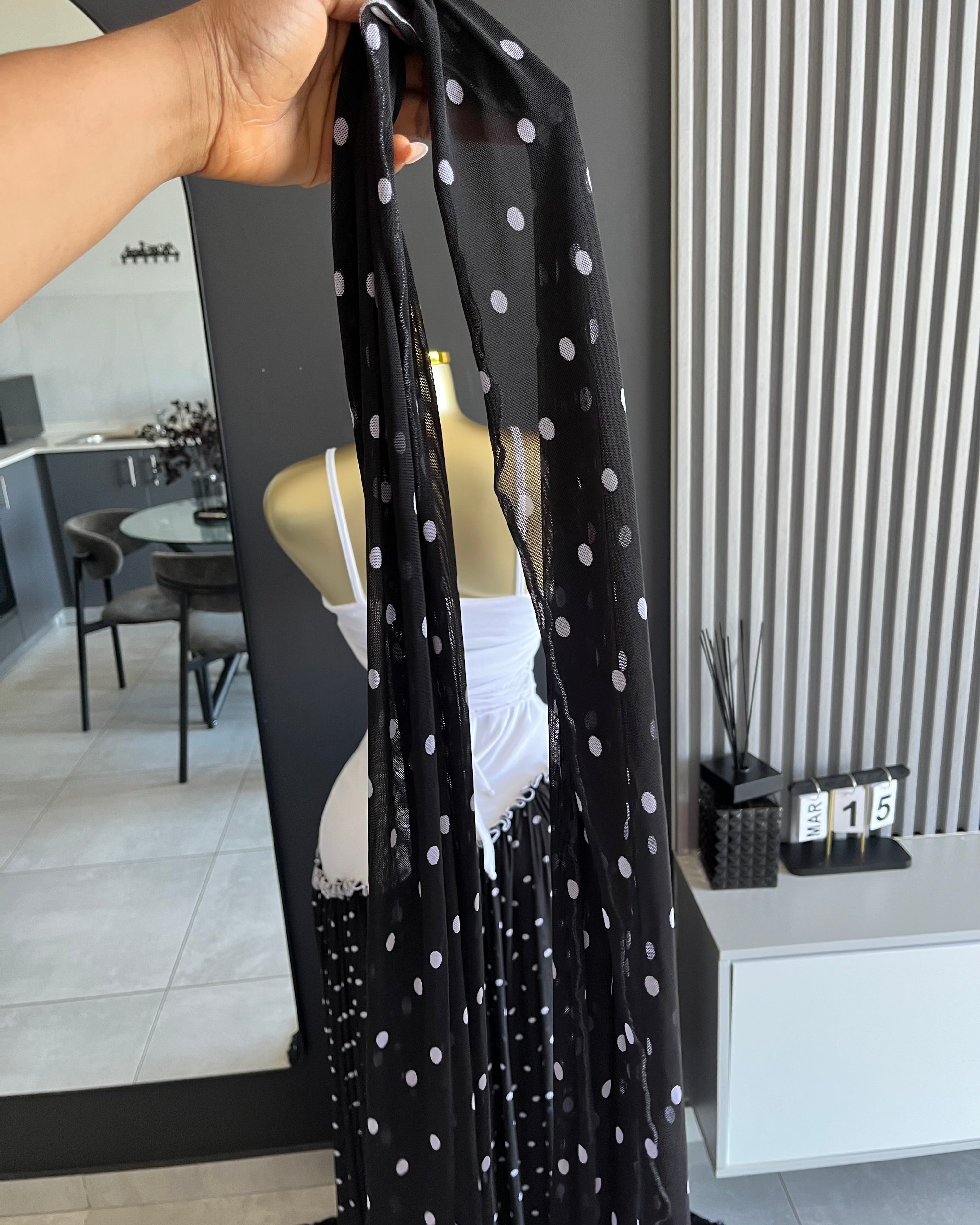 Elowen Pleated Contrast Maxi Dress