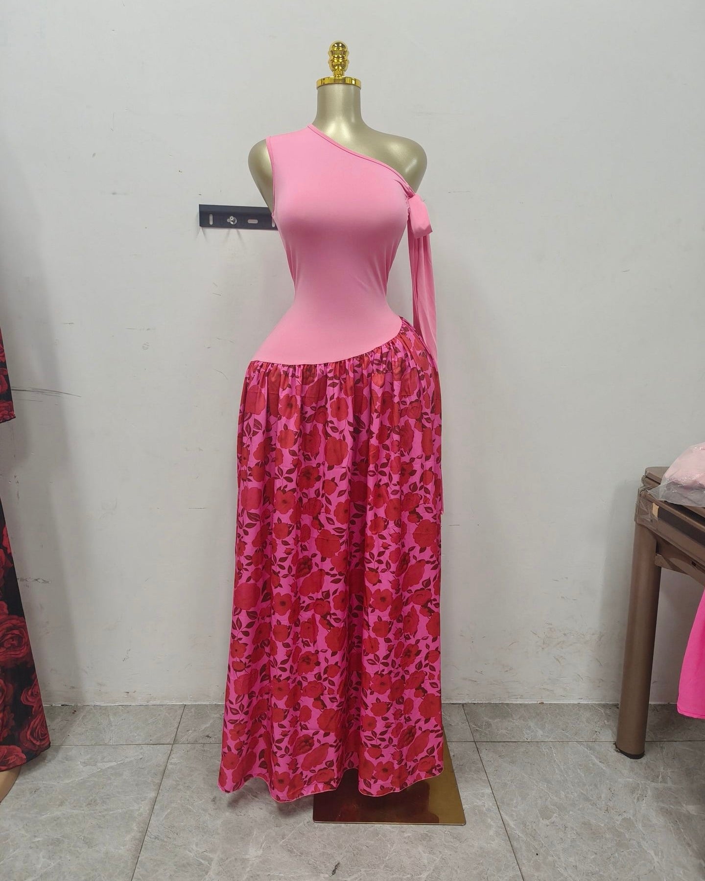 Gigi One Shoulder Floral Maxi Dress