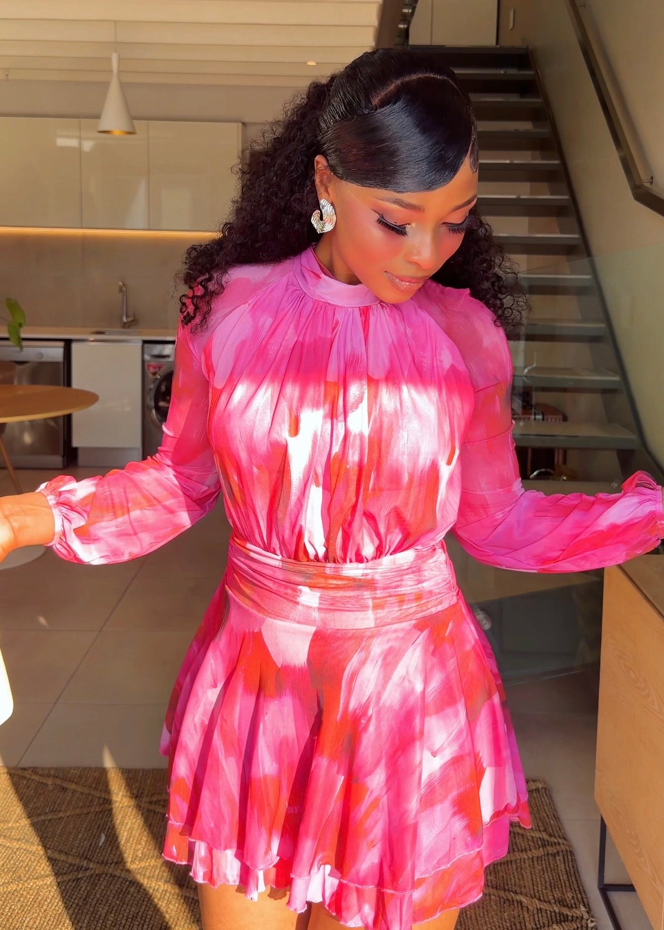 Dahlia Pink Mini Dress