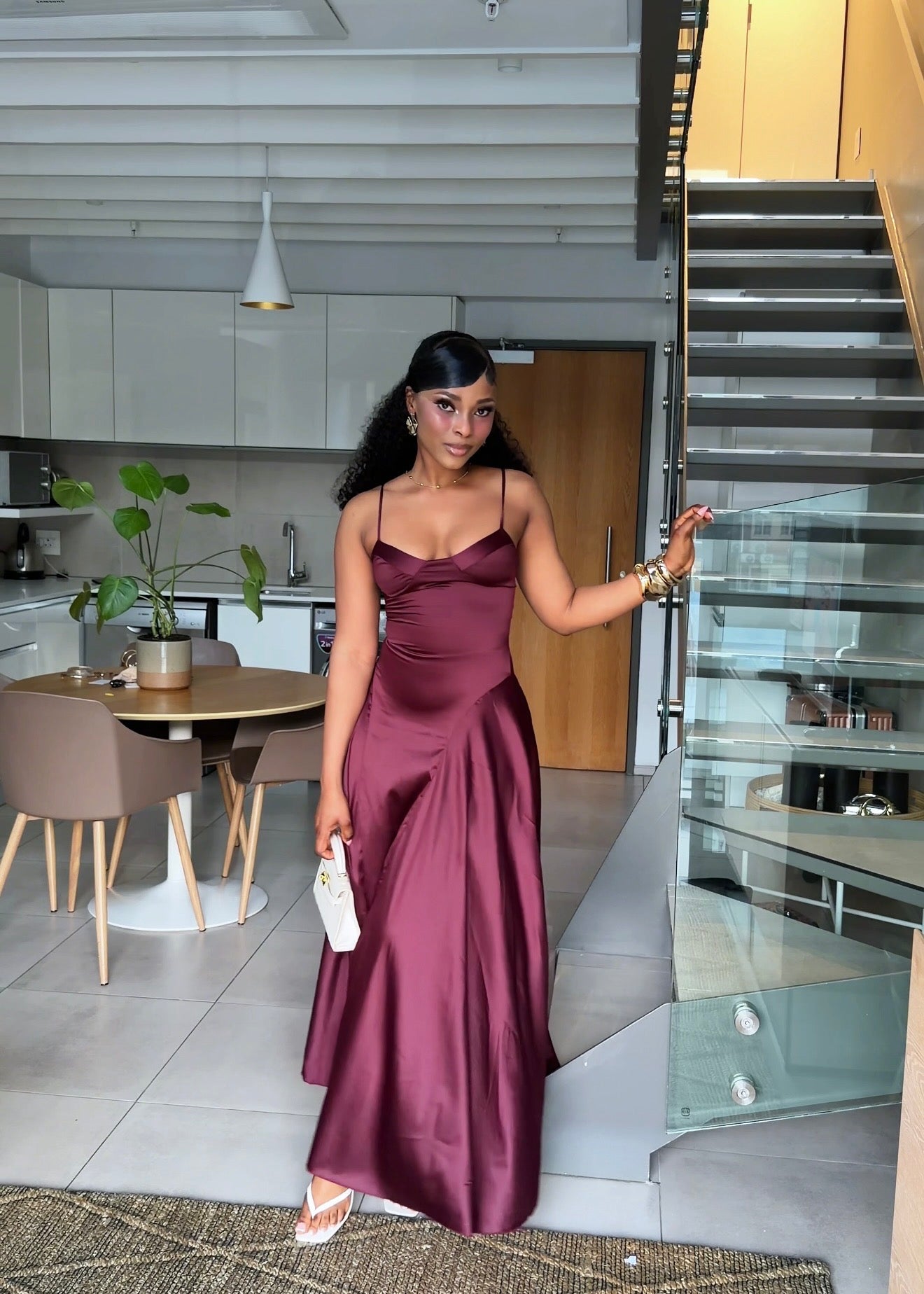 Vivienne Satin Corset Maxi Dress