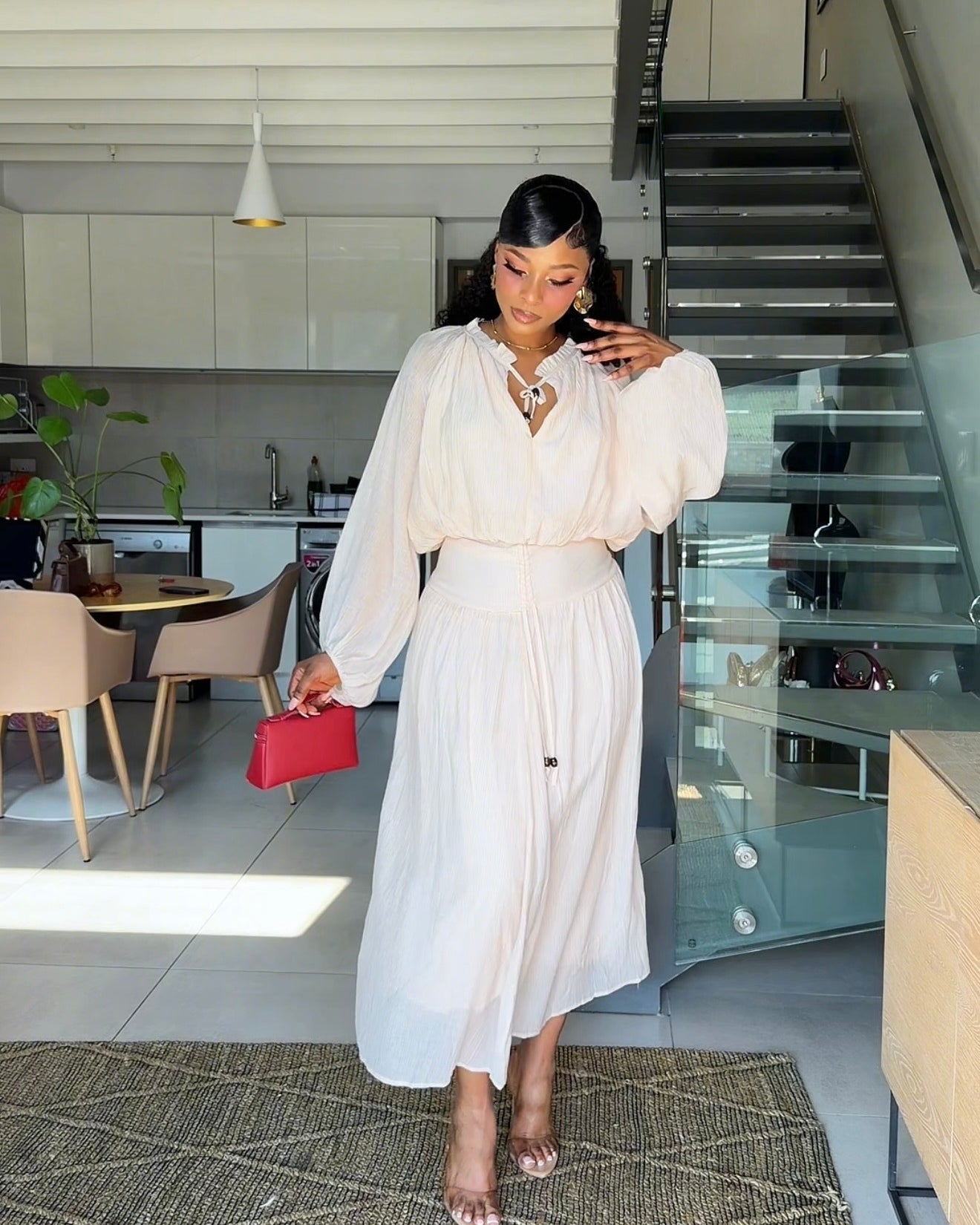 Arielle Cream Two-Piece Maxi Skirt Set