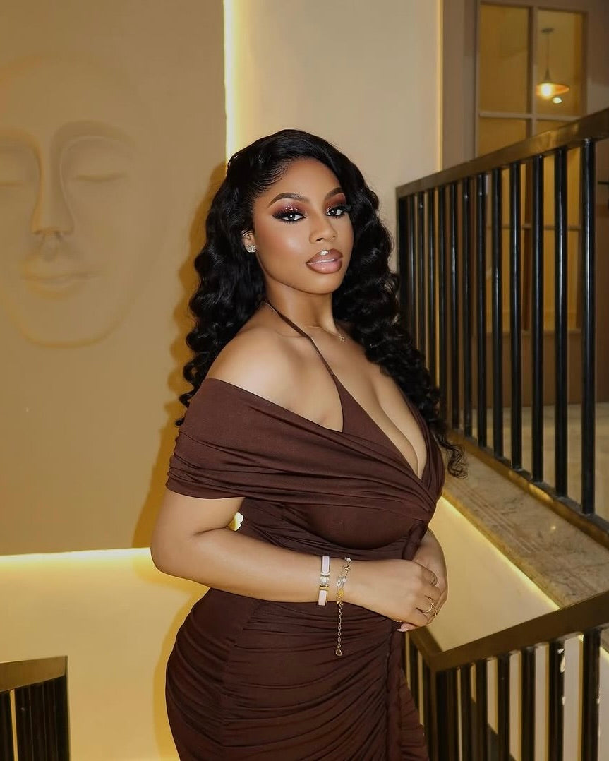 Melinna Draped Halter Bodycon Dress