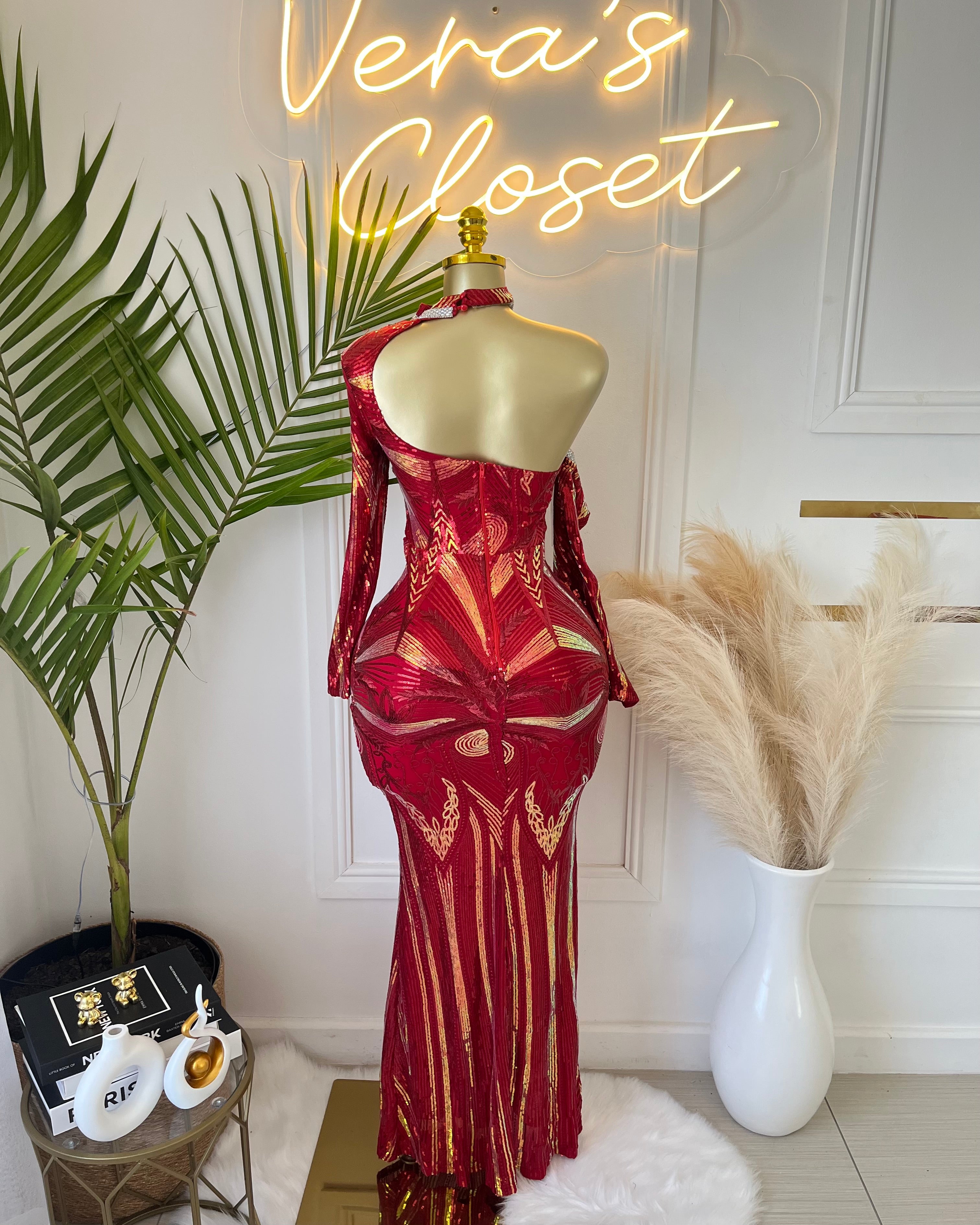 Glammed Up Embellished Maxi Dress