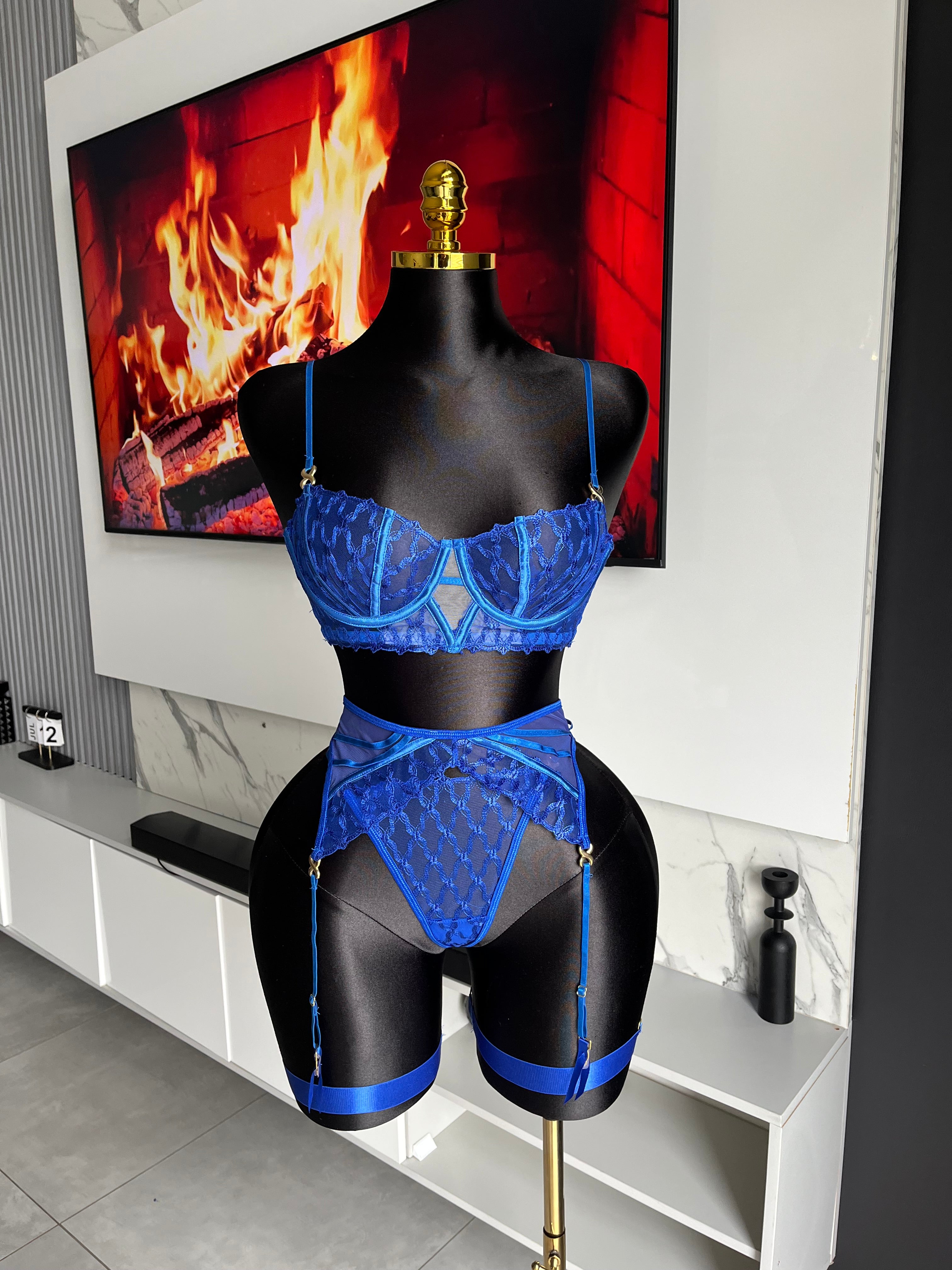 All My Love Blue Lace Lingerie Set