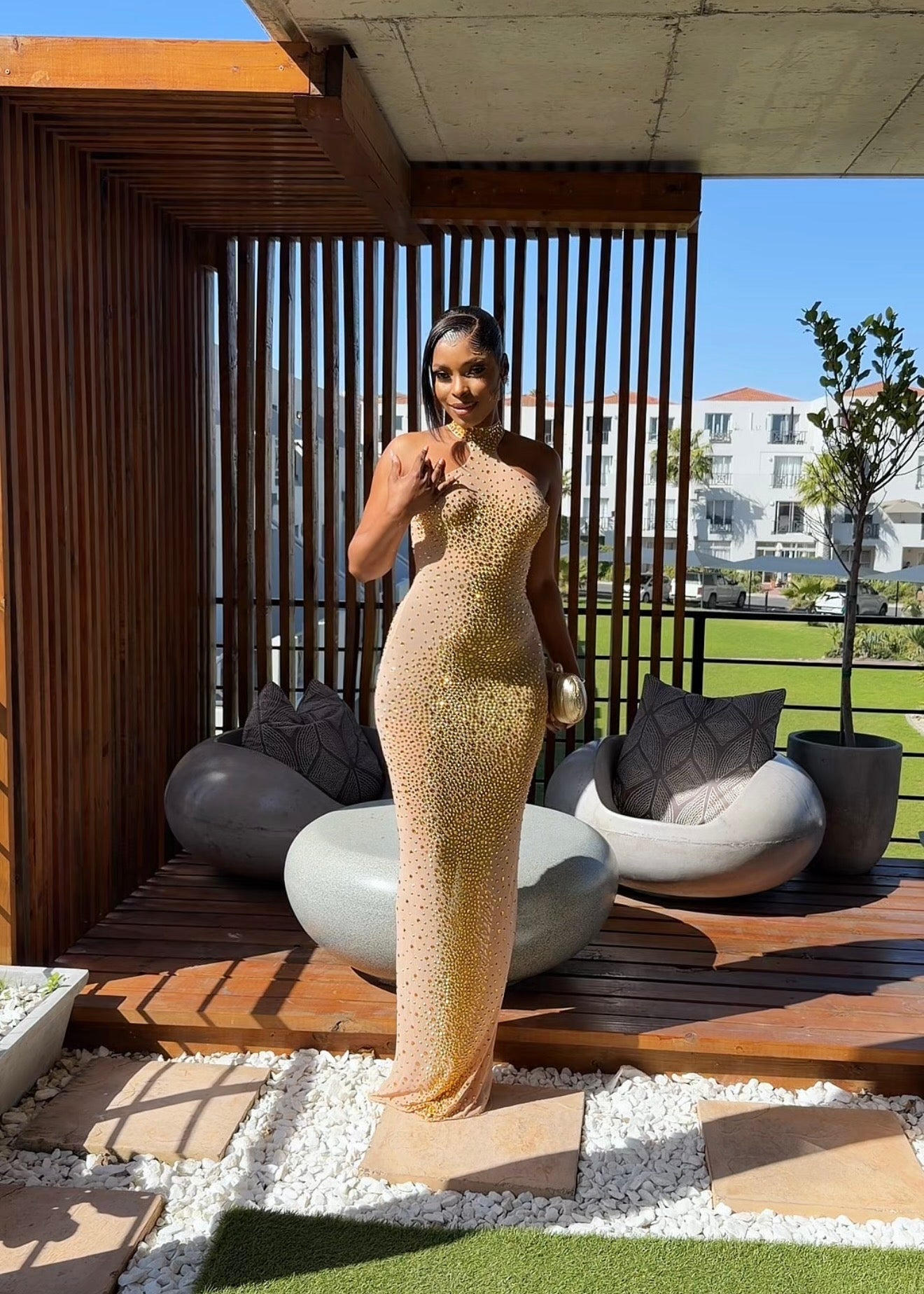 Electra Rhinestone Mesh Dress Lime