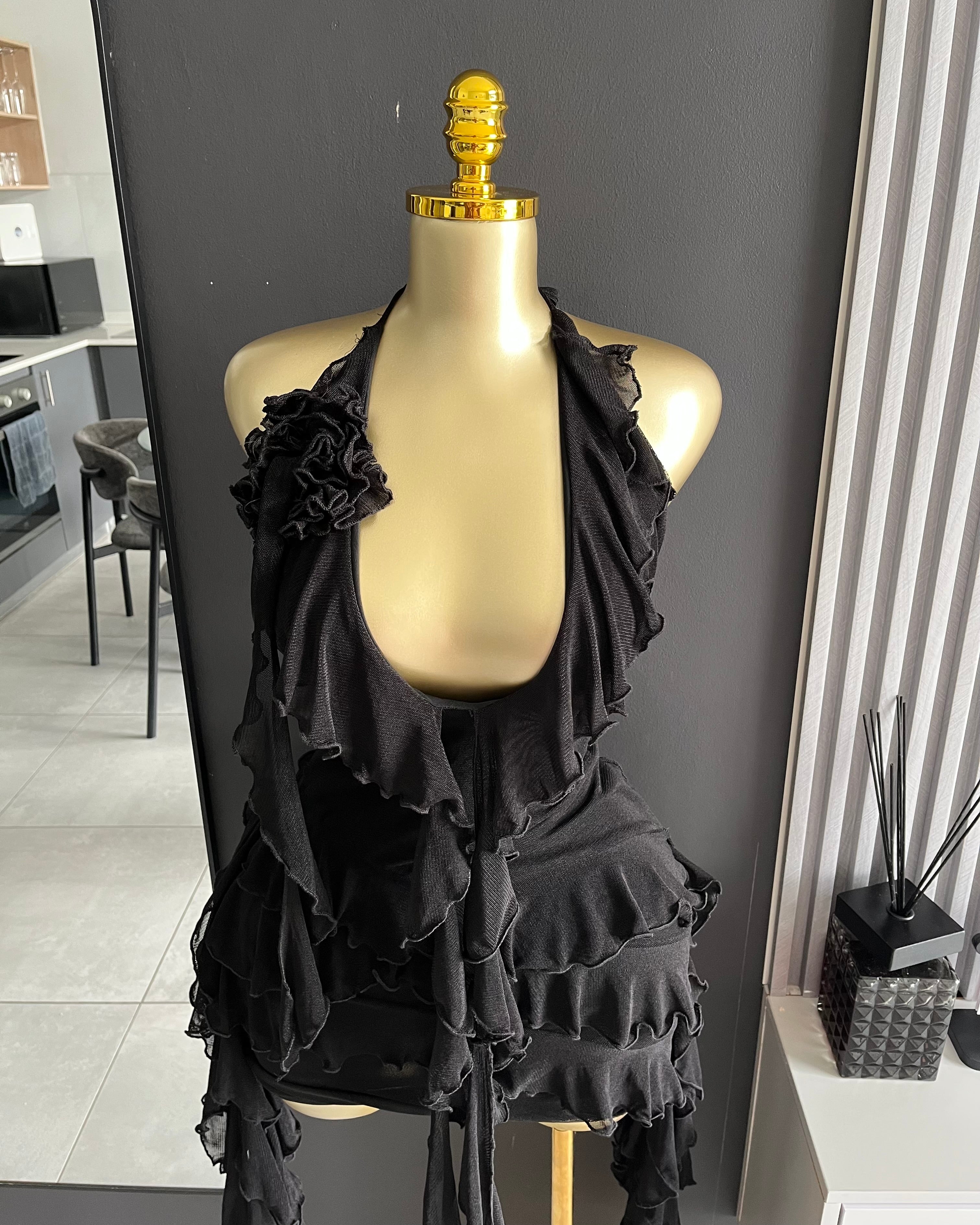 Scarlett Bloom Mini Dress Black