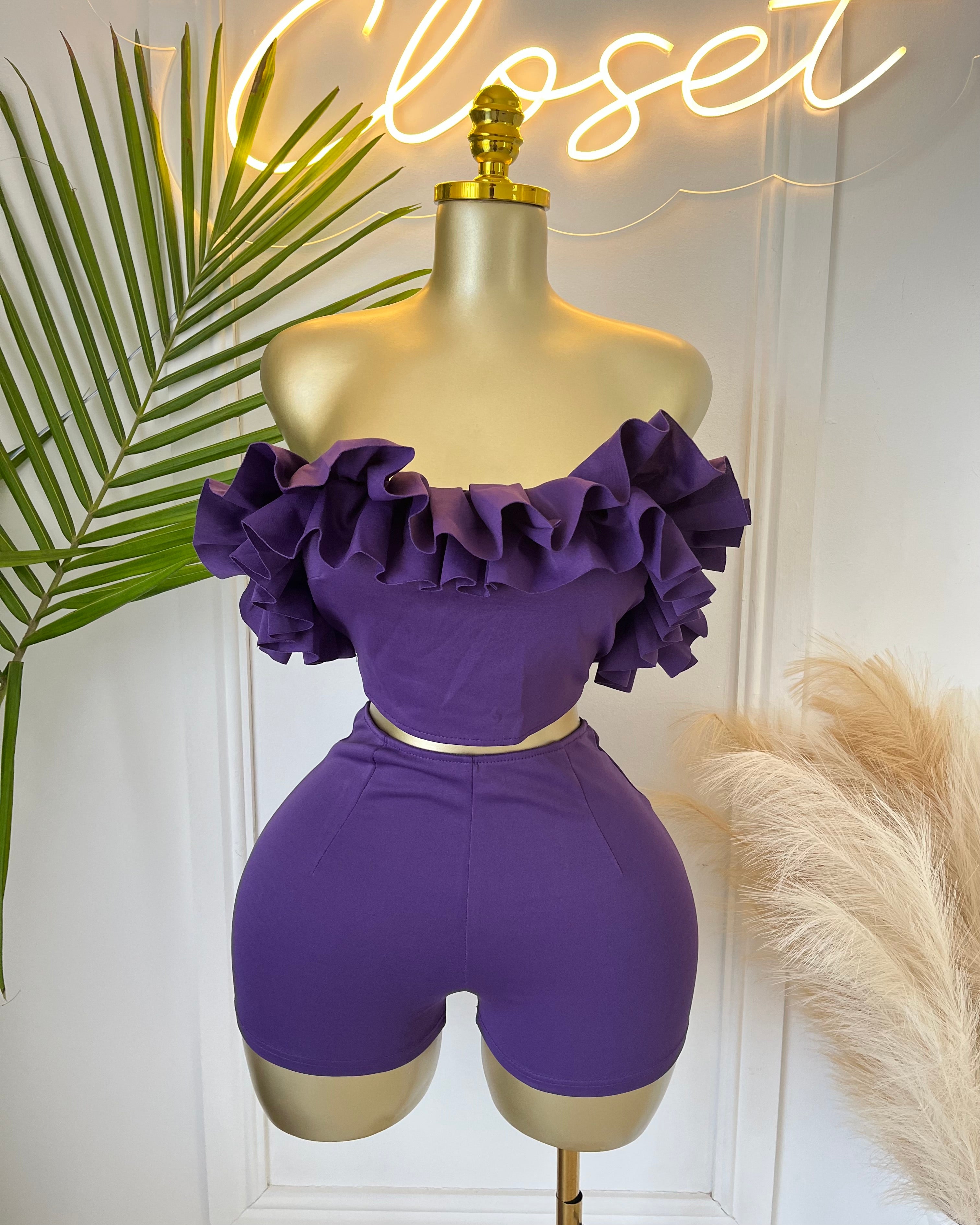 May Ruffle Short Set