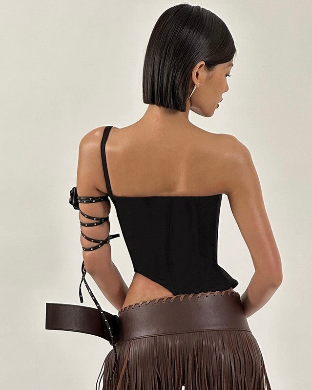 Luciana Black Corset Top