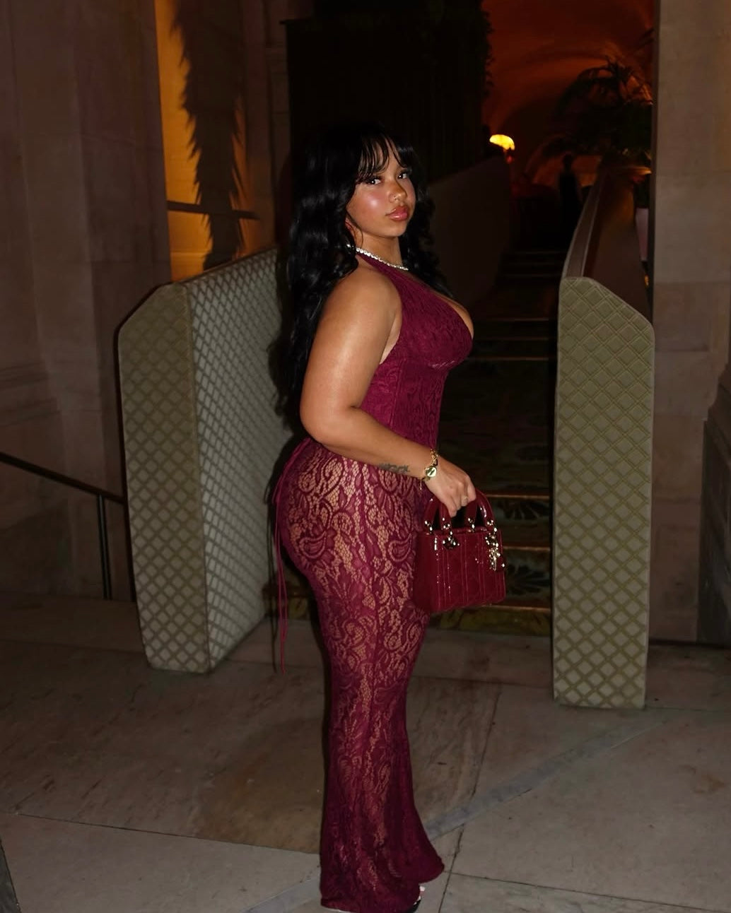 Soraya Lace Halter Jumpsuit