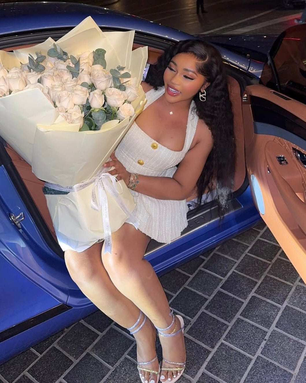 Cece Gold Button Halter Mini Dress