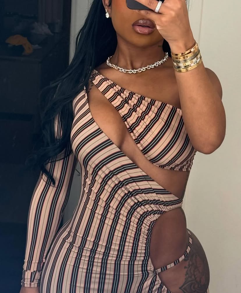 Maria One-Sleeve Cutout Jumpsuit