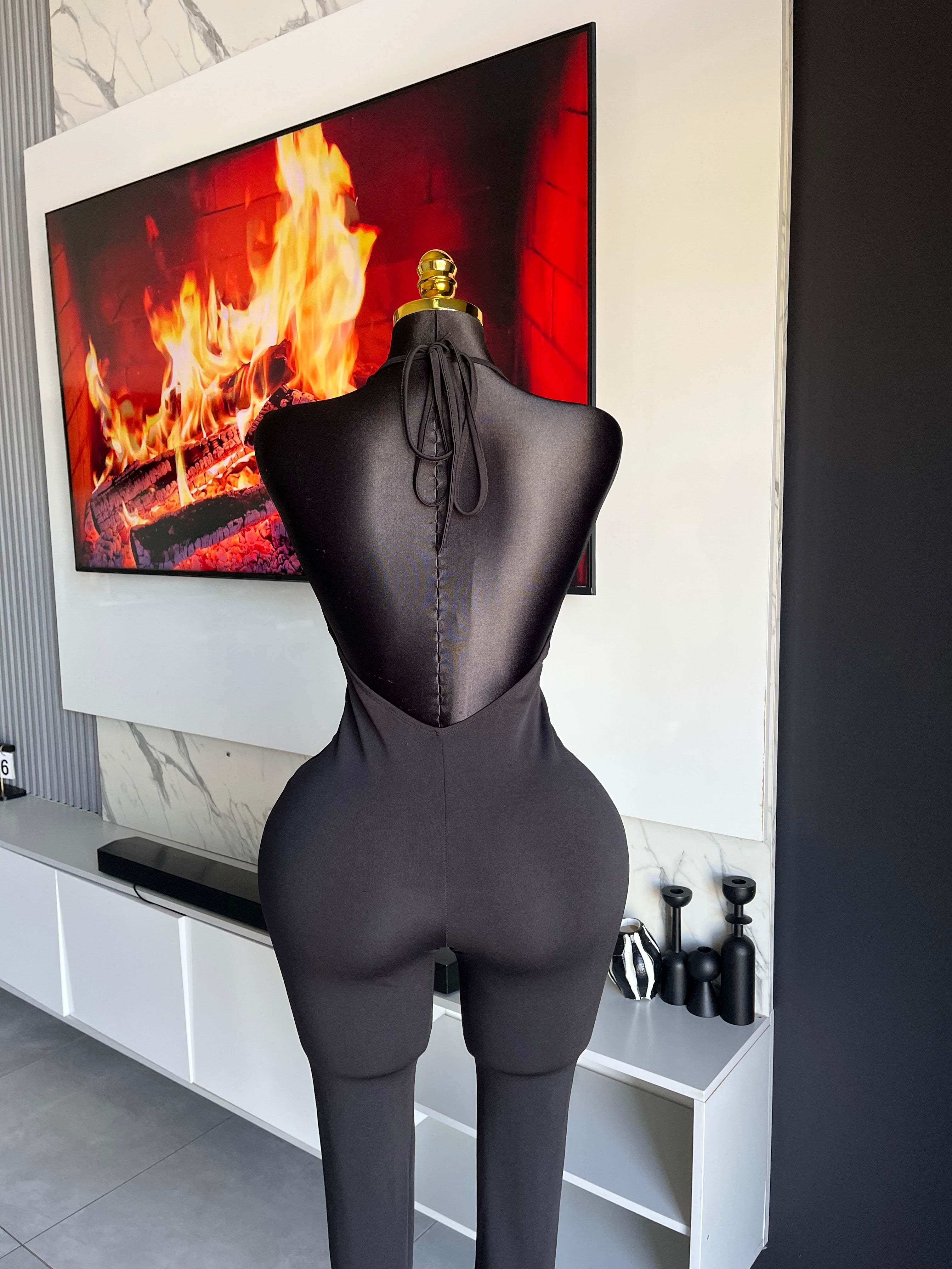 Legacy Plunge Jumpsuit with Gloves