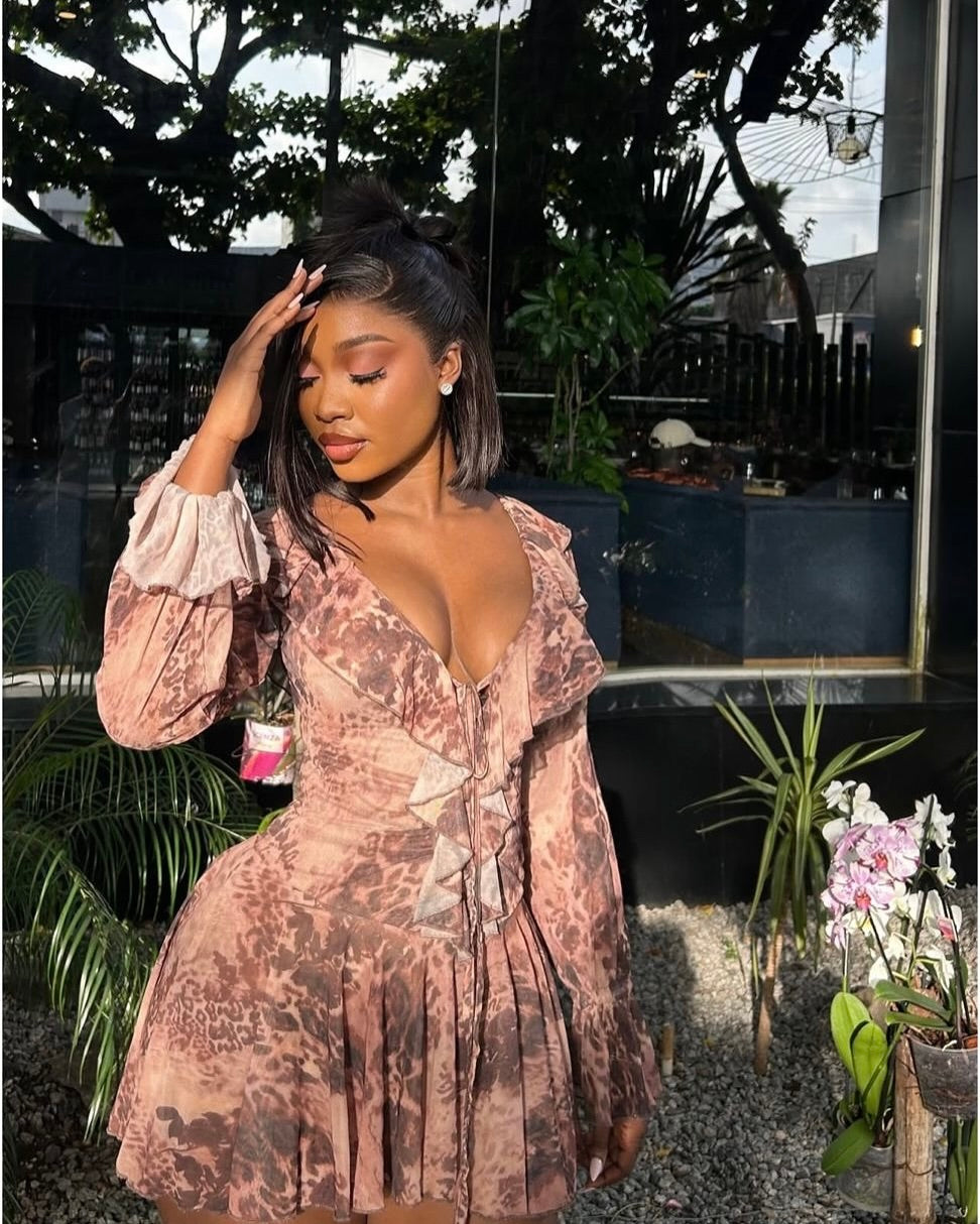 Claira Ruffle Mini Dress