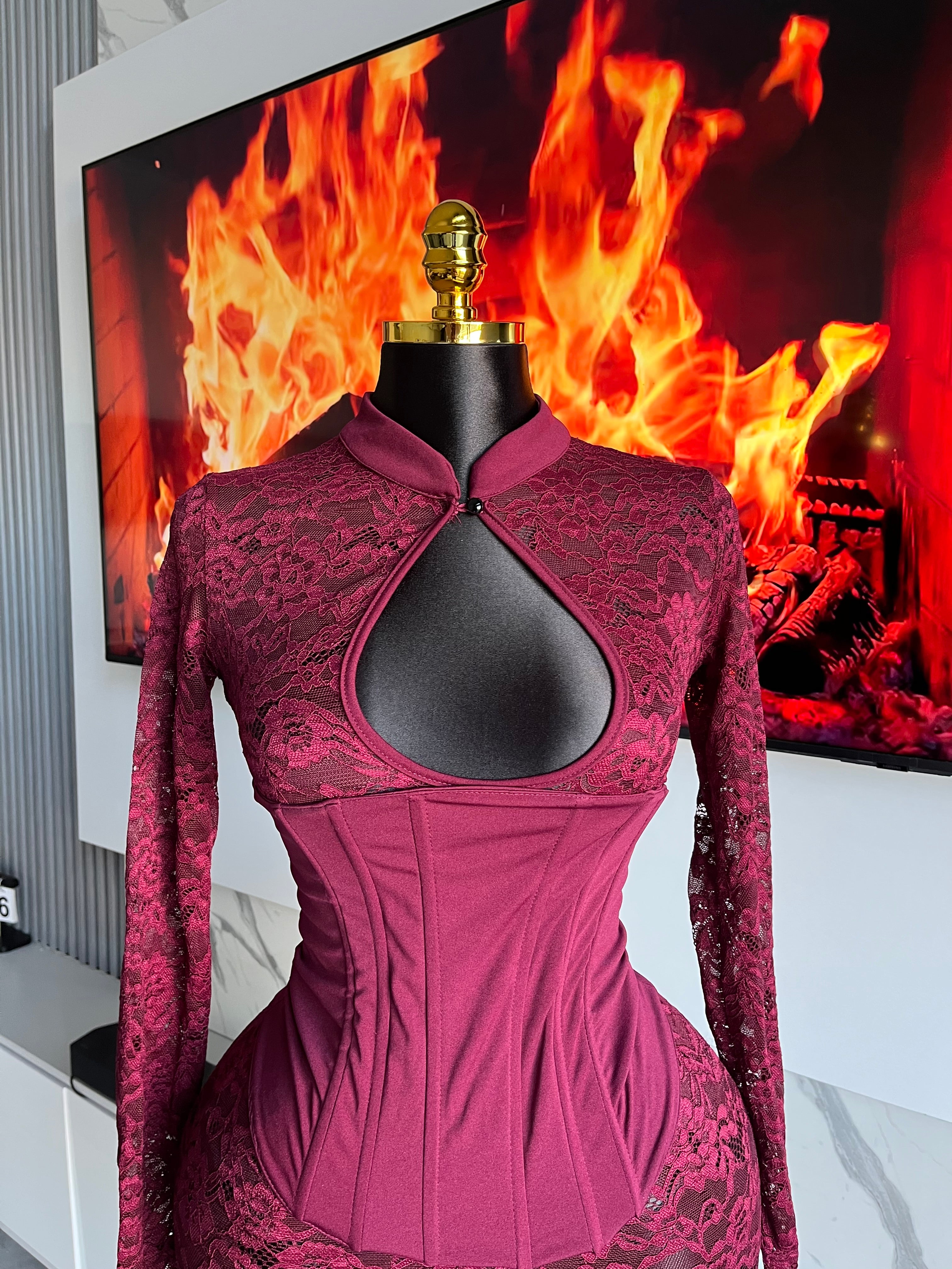 Steph Lace Corset Jumpsuit