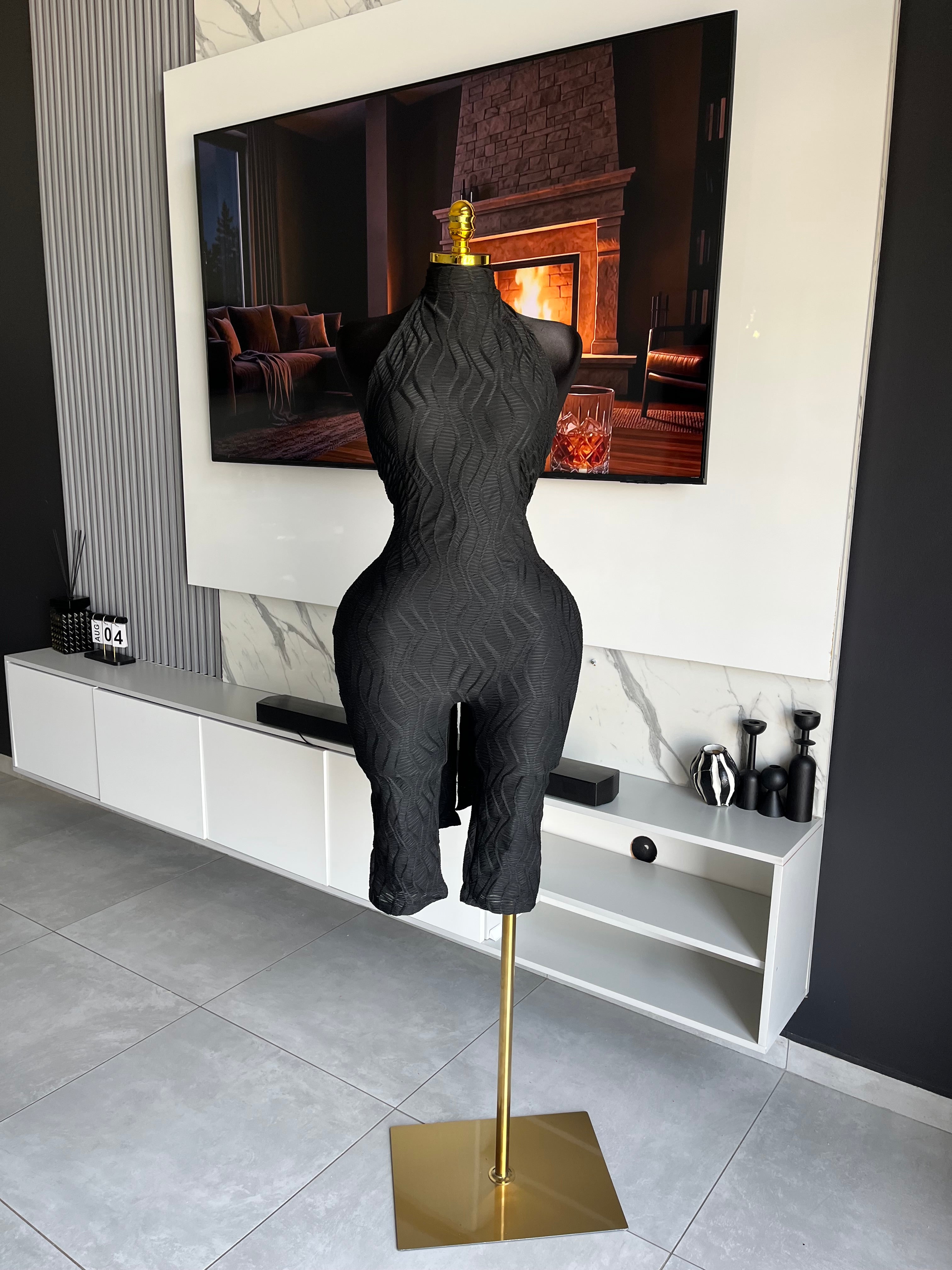 Zique Textured Halter Jumpsuit