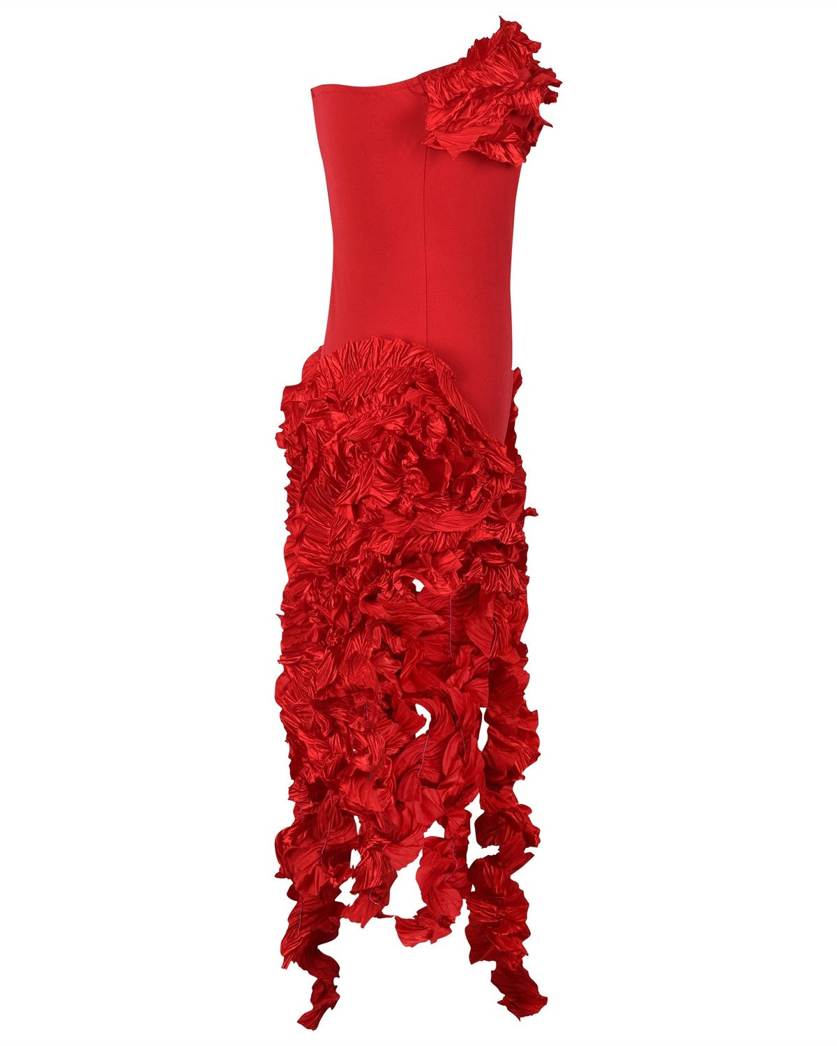 Nellie Ruffle Strapless Statement Dress