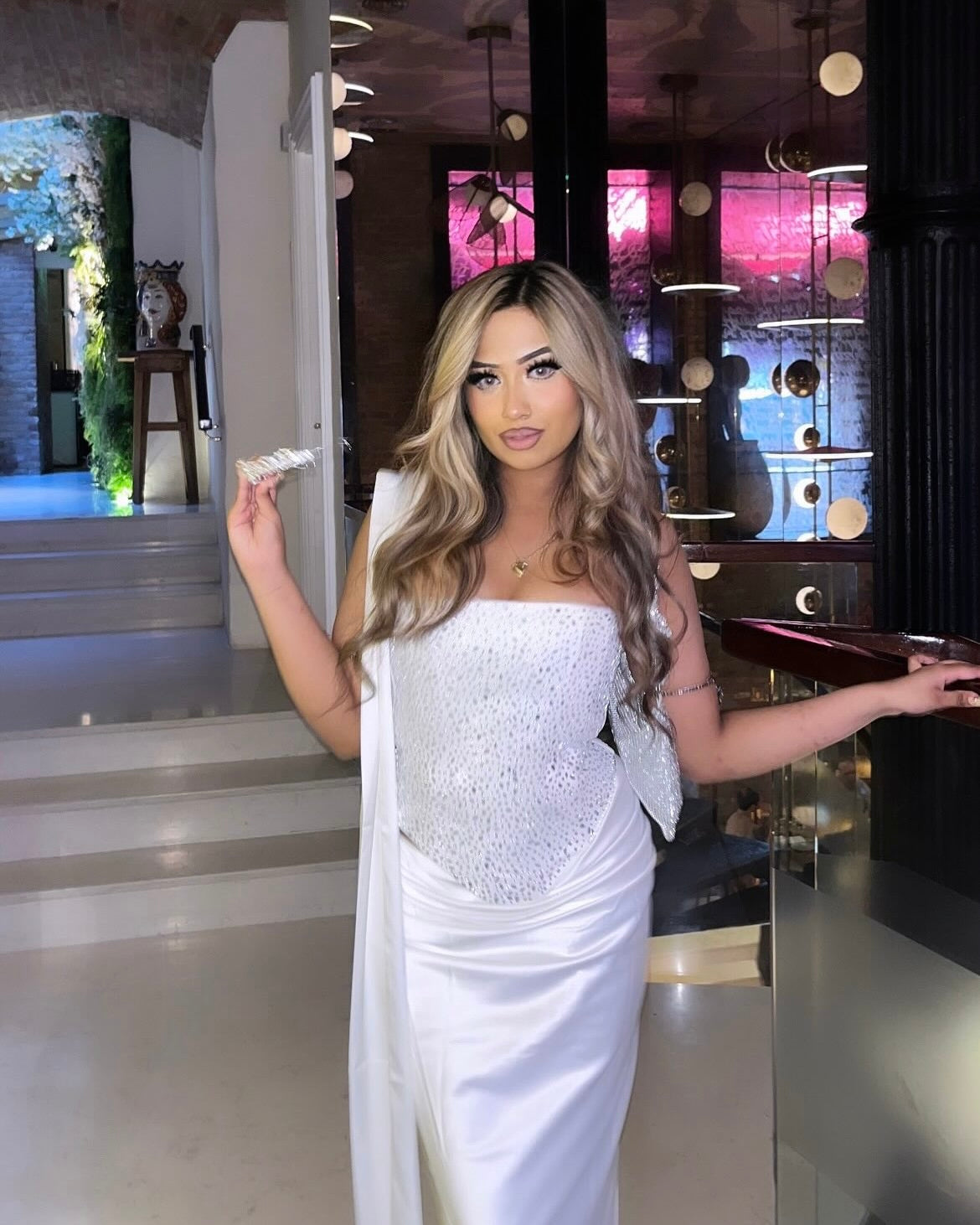 Isolde Embellished Satin Maxi Dress