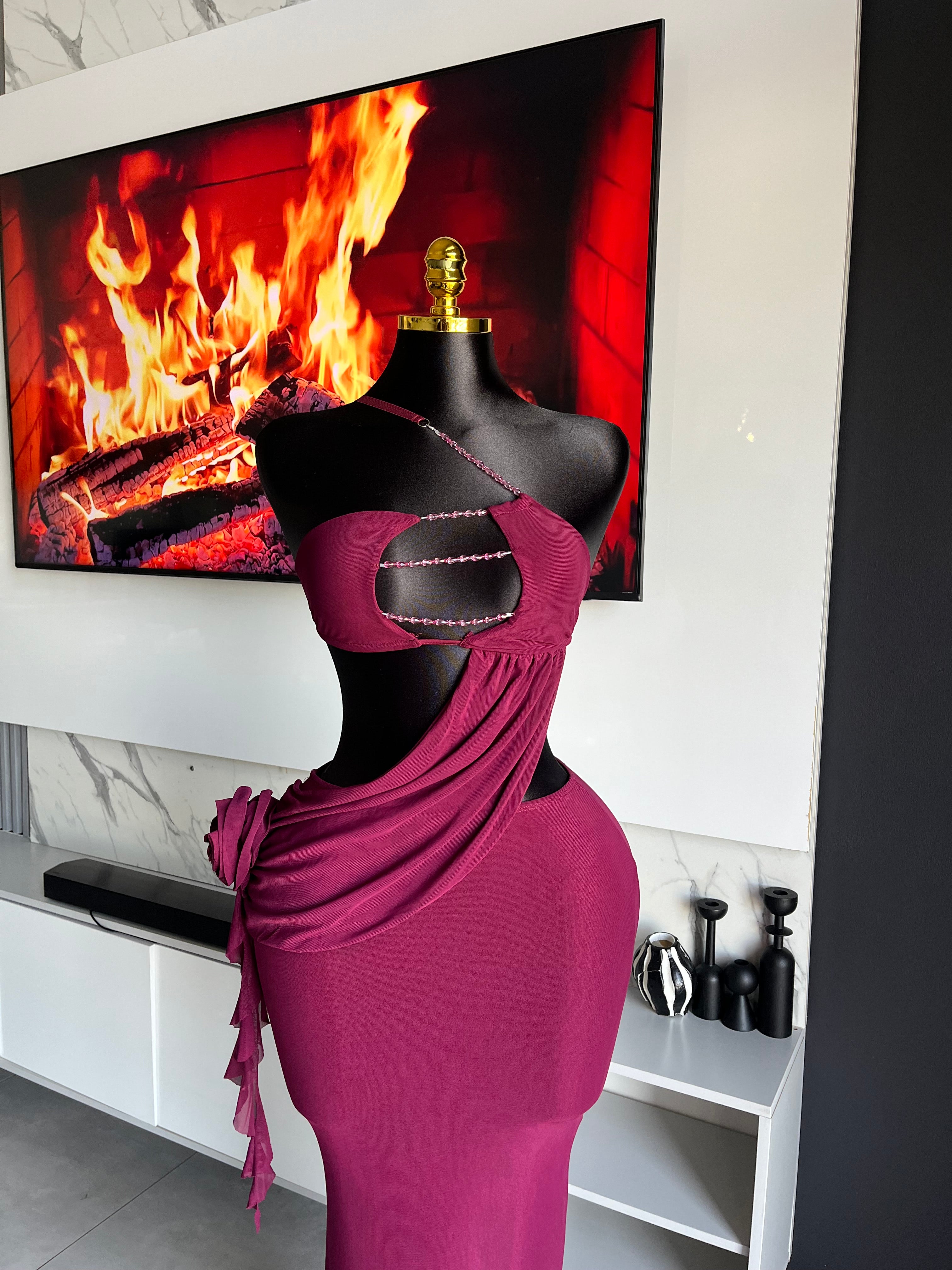 Soliel Draped Maxi Dress