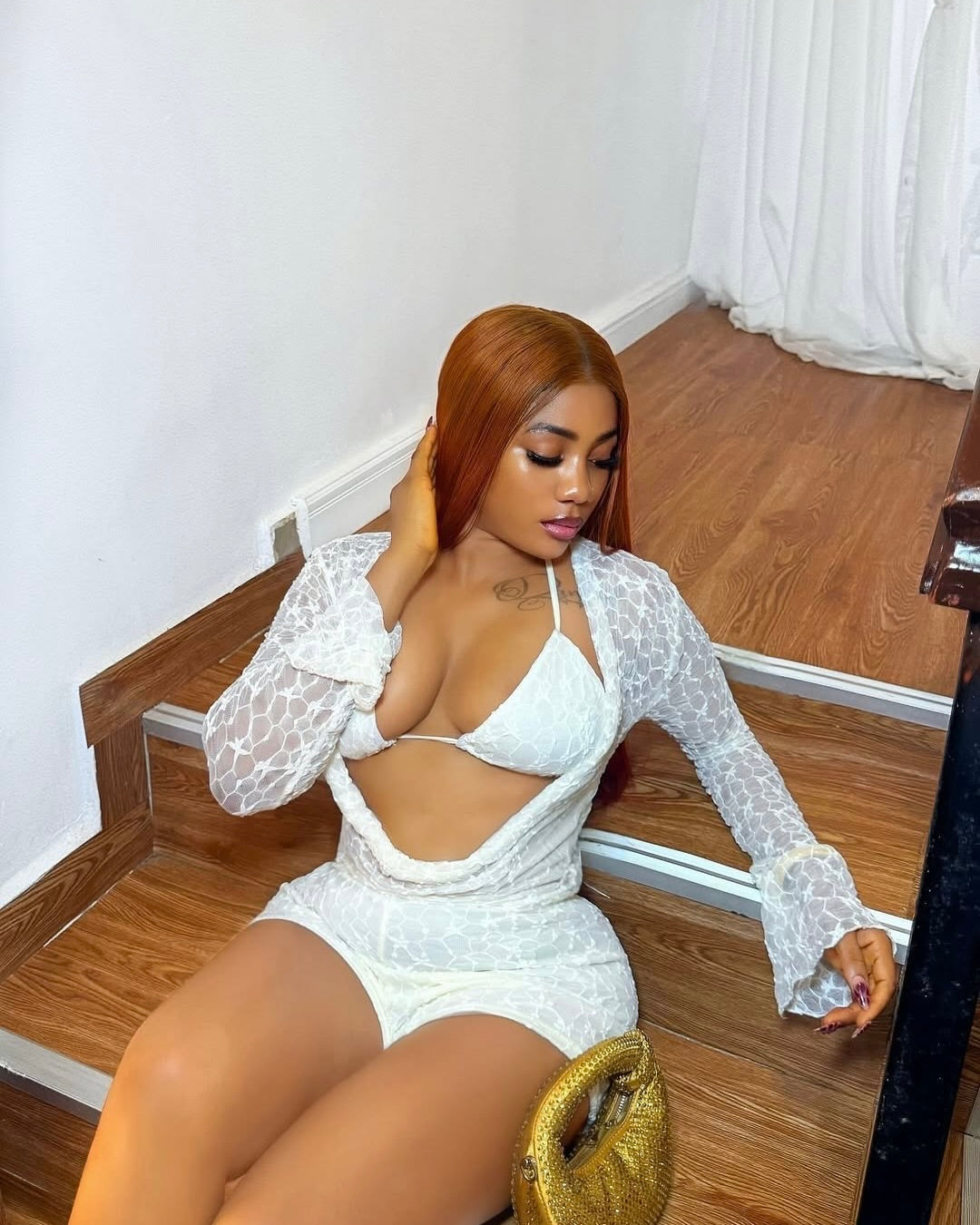 Mina Lace Drape Bodycon Playsuit