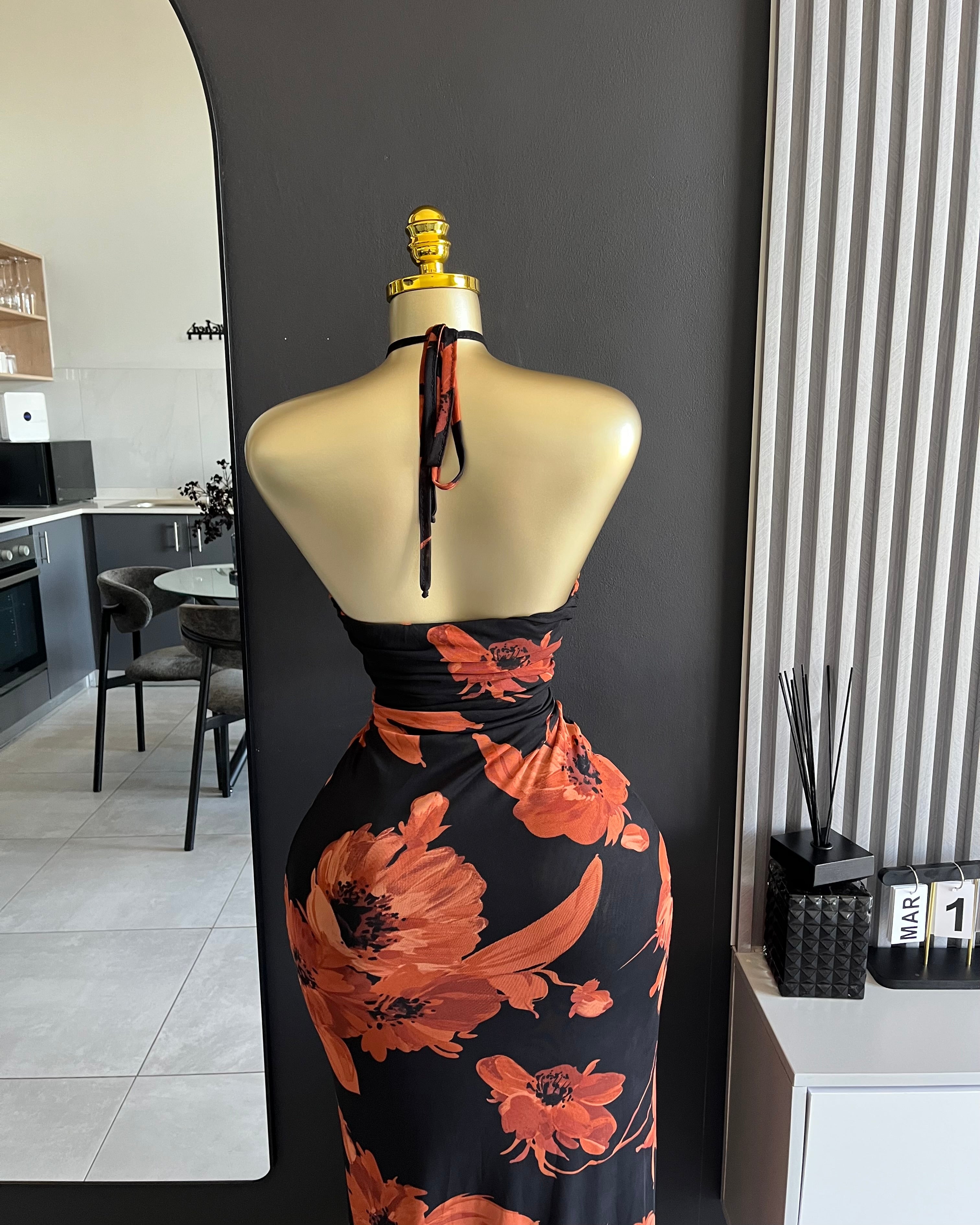 Aurelia Floral Mesh Maxi Dress