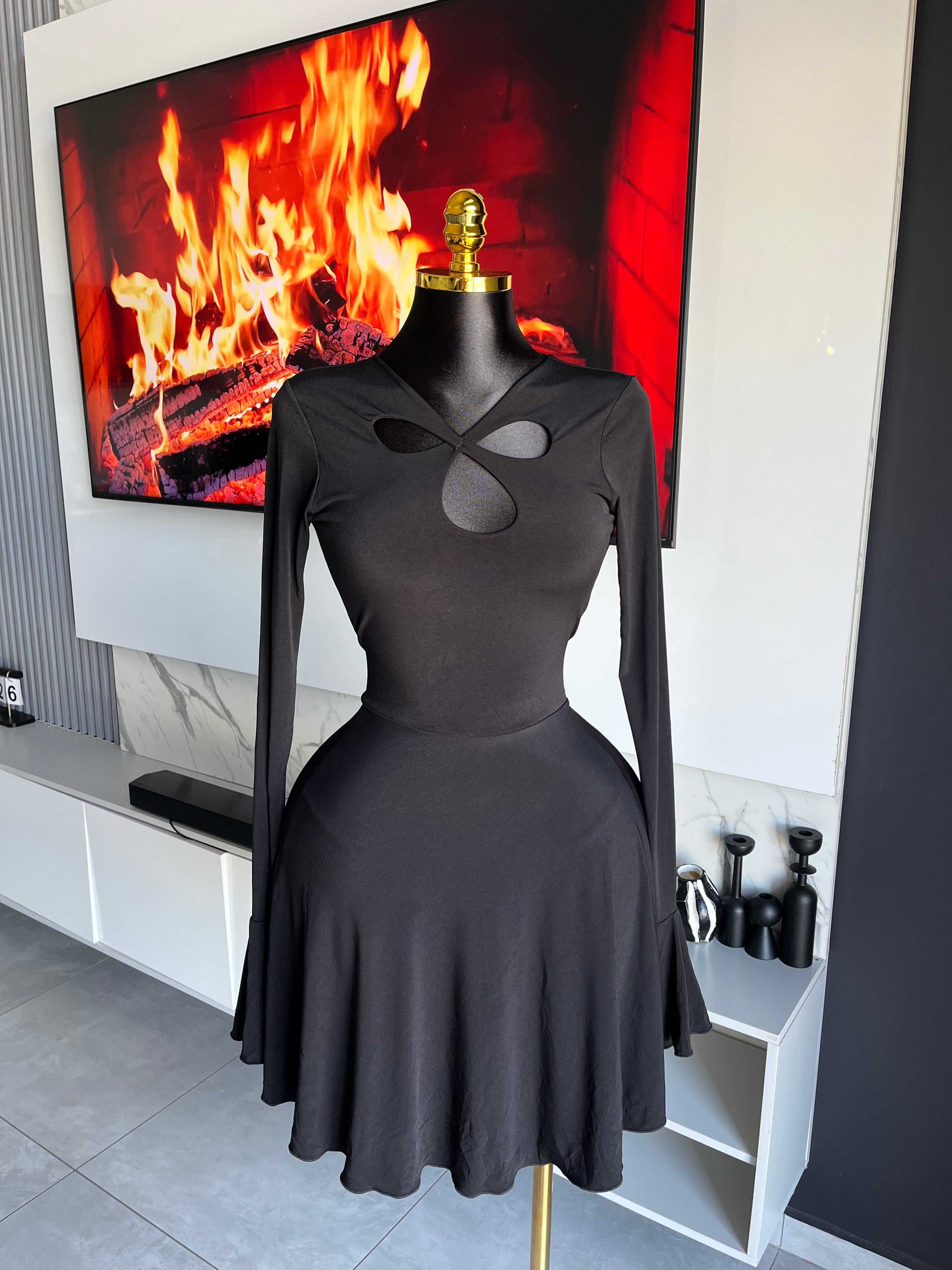 Grace Black Mini Dress