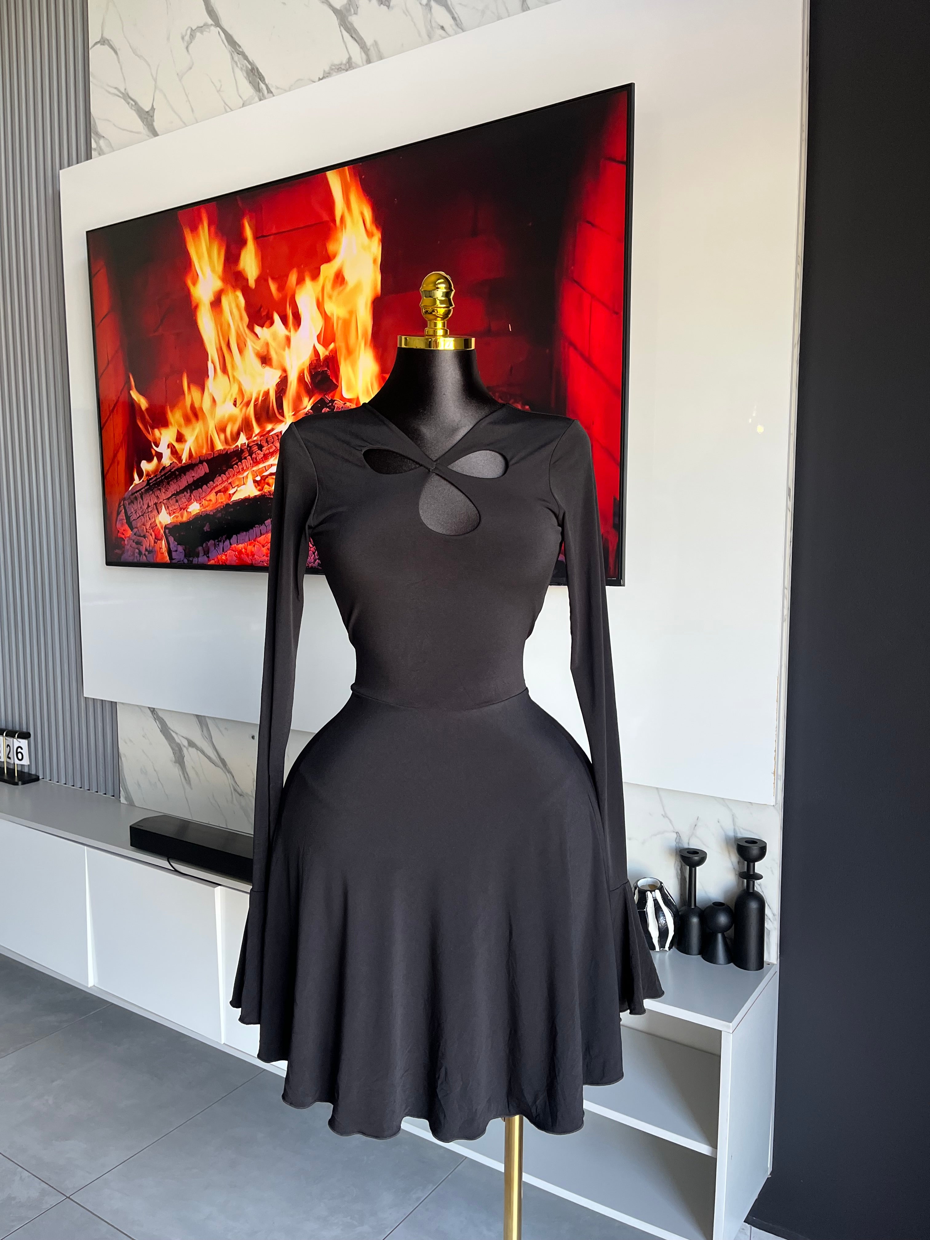 Grace Black Mini Dress