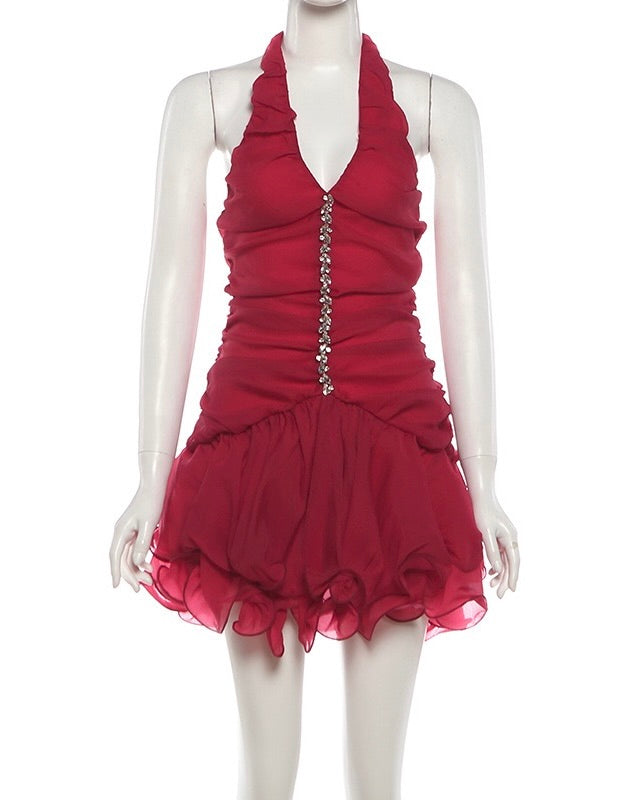 Spicy Ruffle Mini Dress