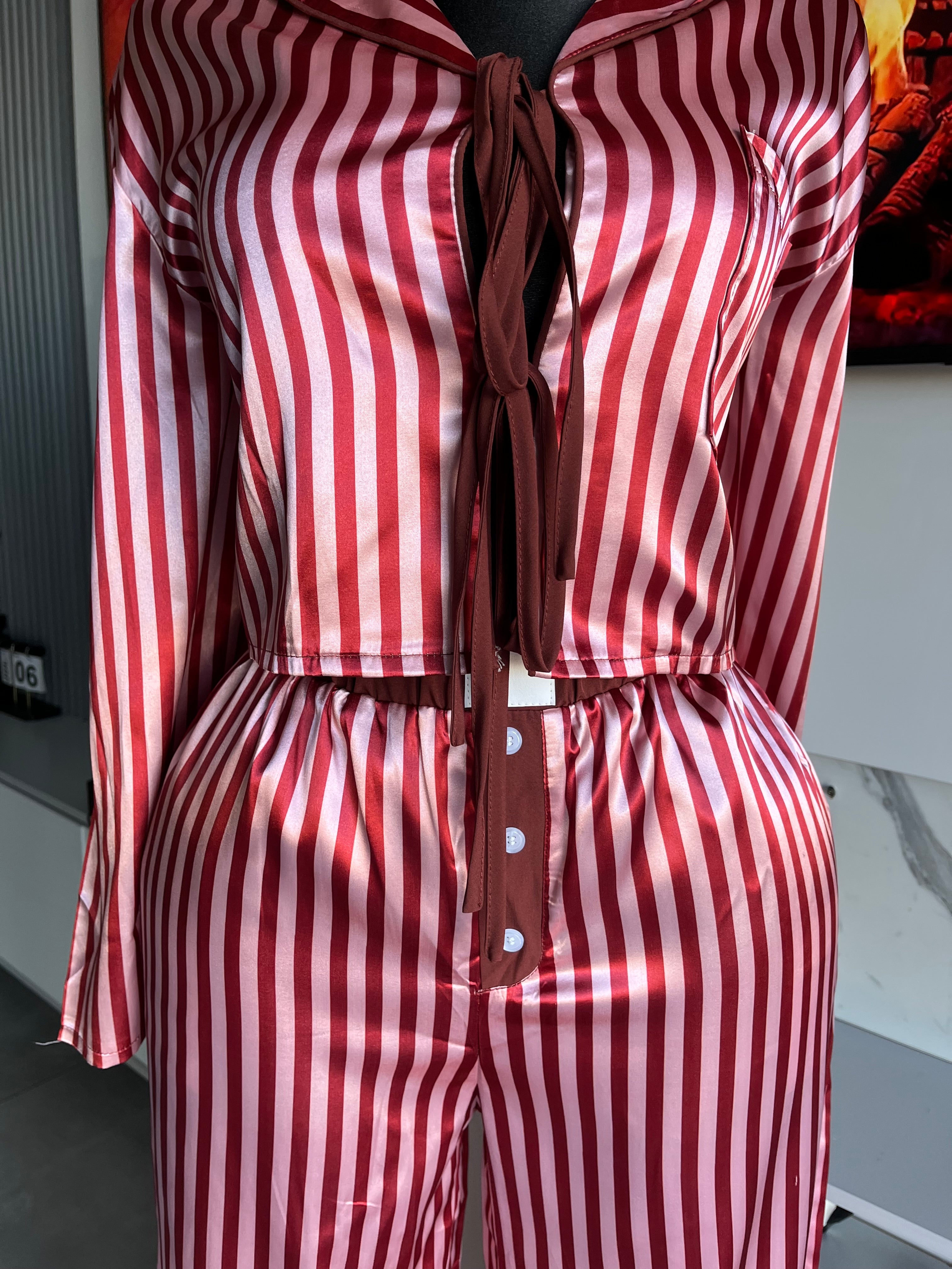 Maribel Striped Lounge Two-Piece Set