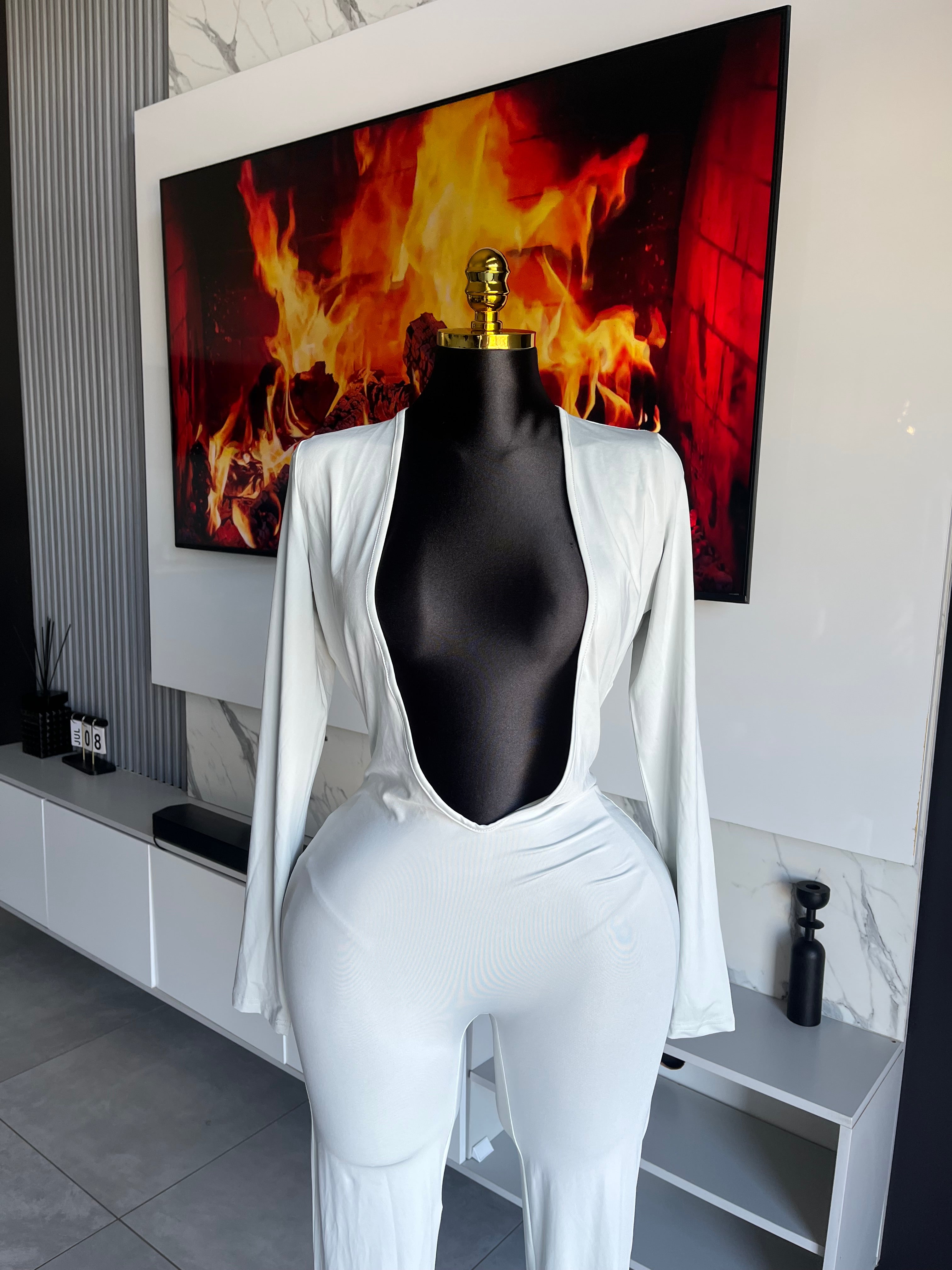 Brie Deep Plunge Jumpsuit