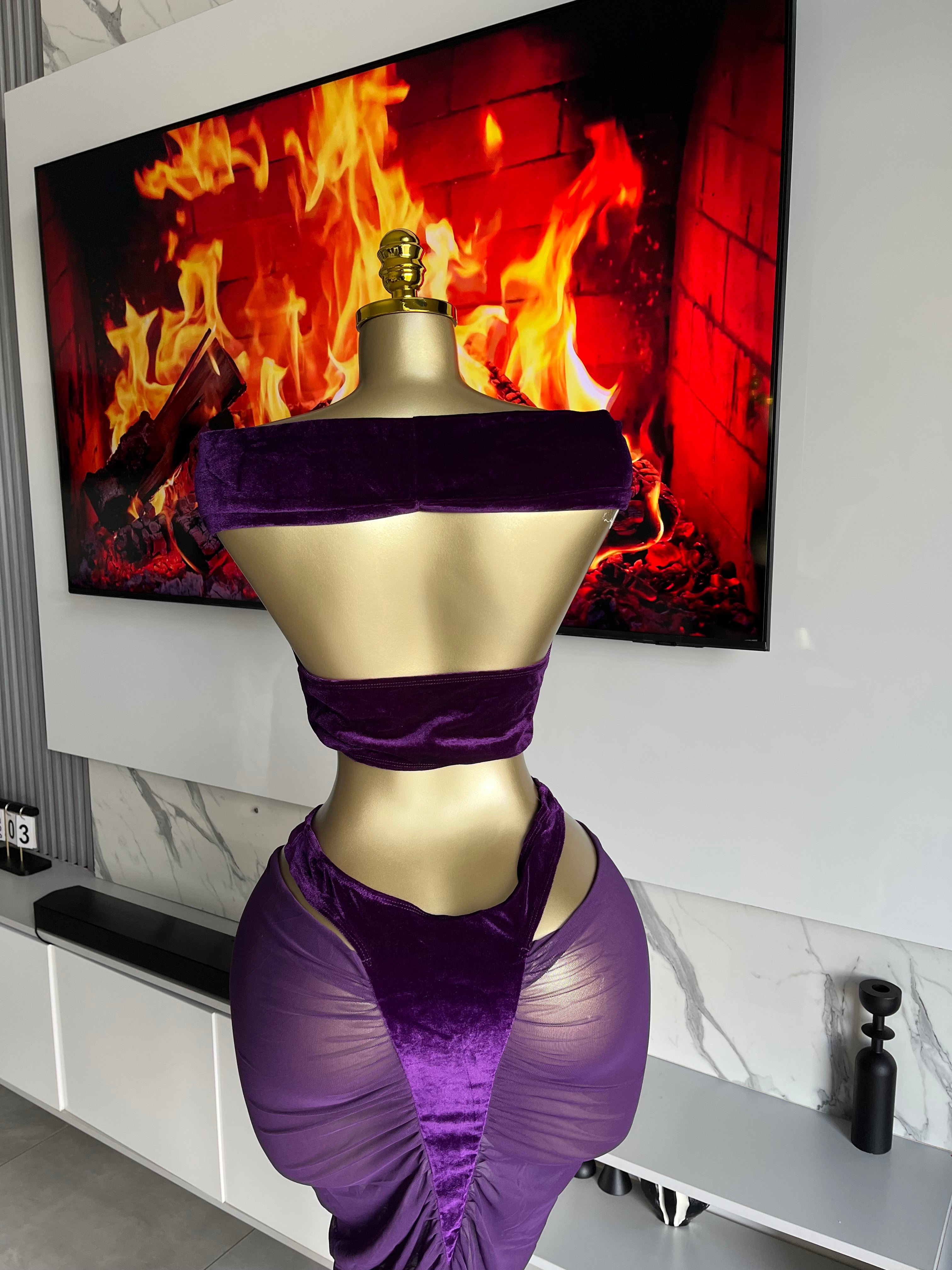 Kiaro Sheer Ruched Skirt Set