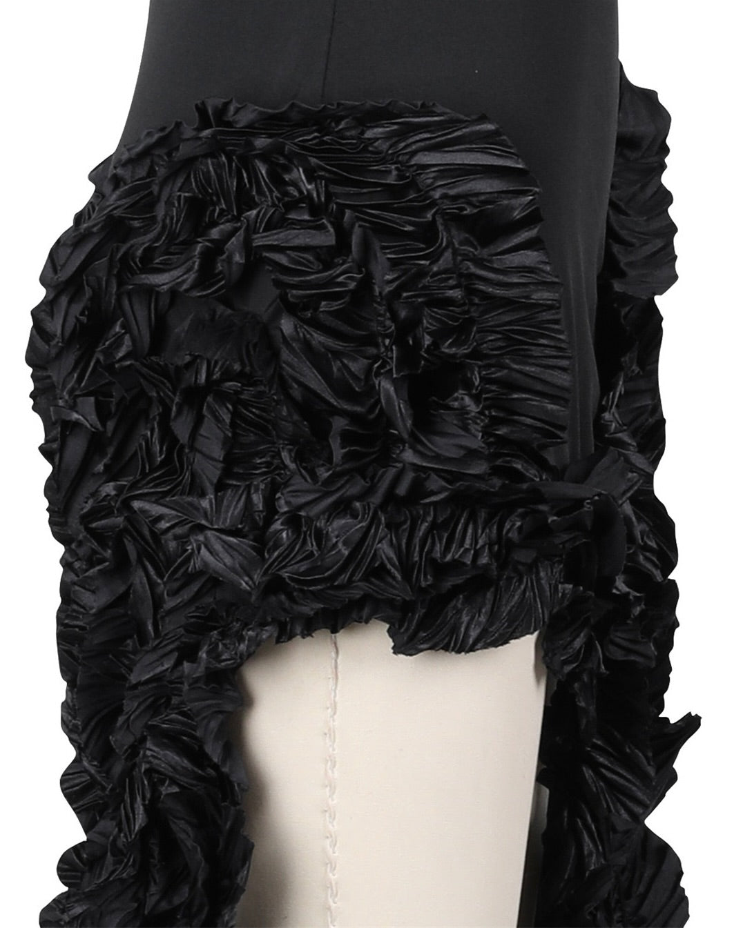 Nellie Ruffle Strapless Statement Dress Black