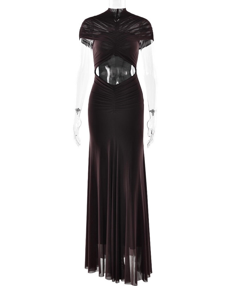 Cutesy Ruched Maxi Dress