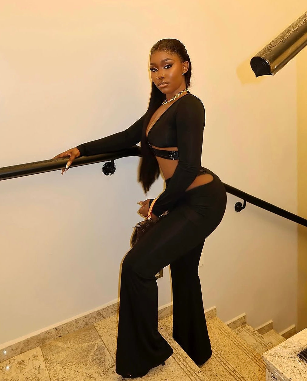 Noir Luxe Two-Piece Set