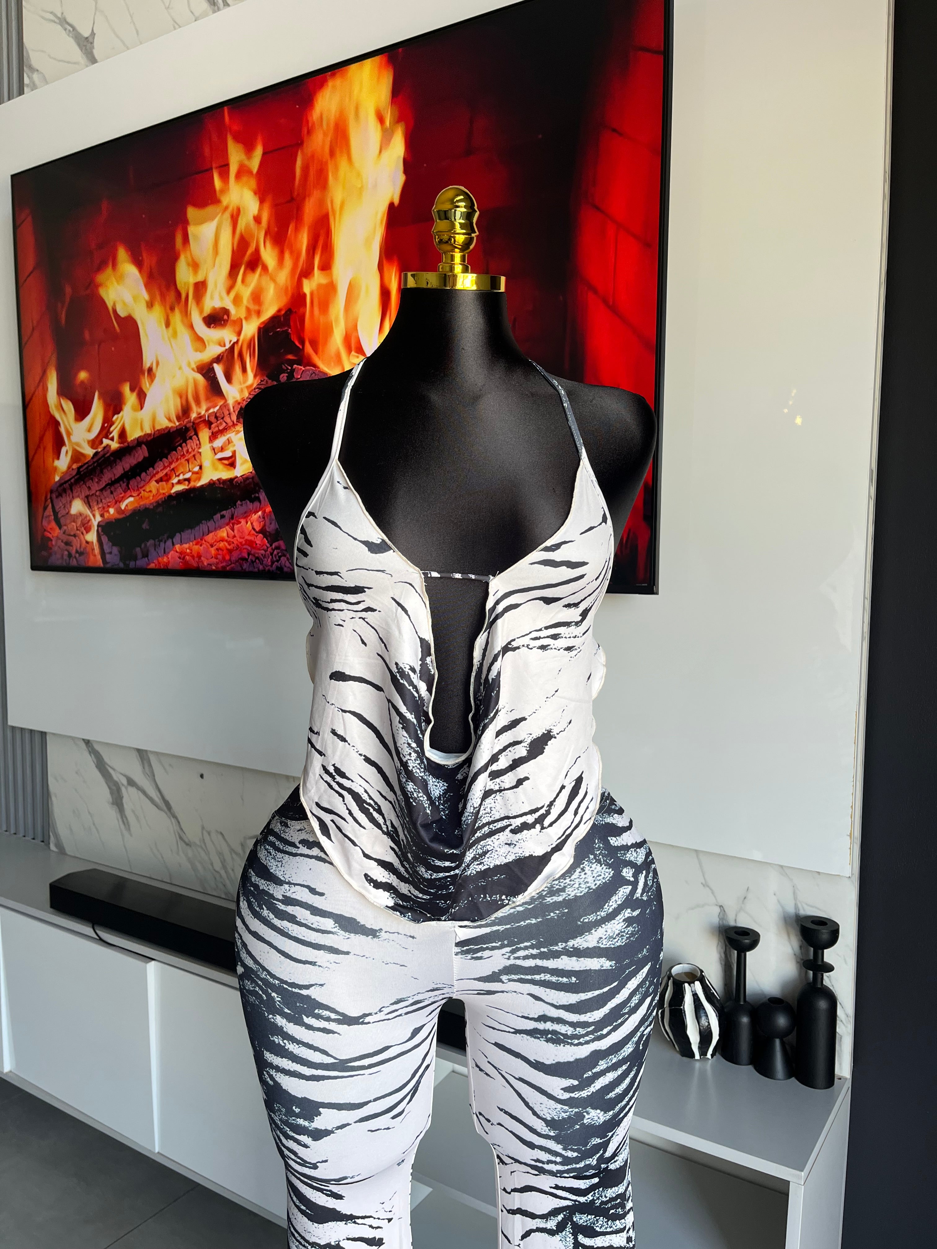 Maui Marble Print Pant Set