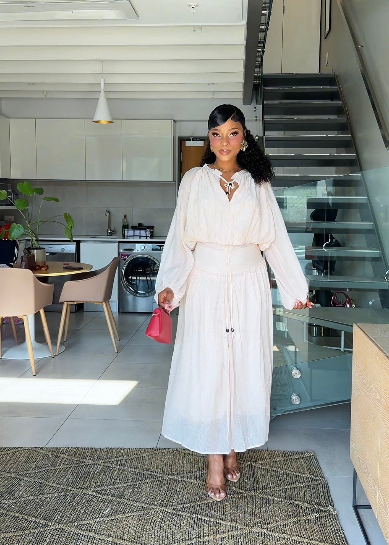 Arielle Cream Two-Piece Maxi Skirt Set